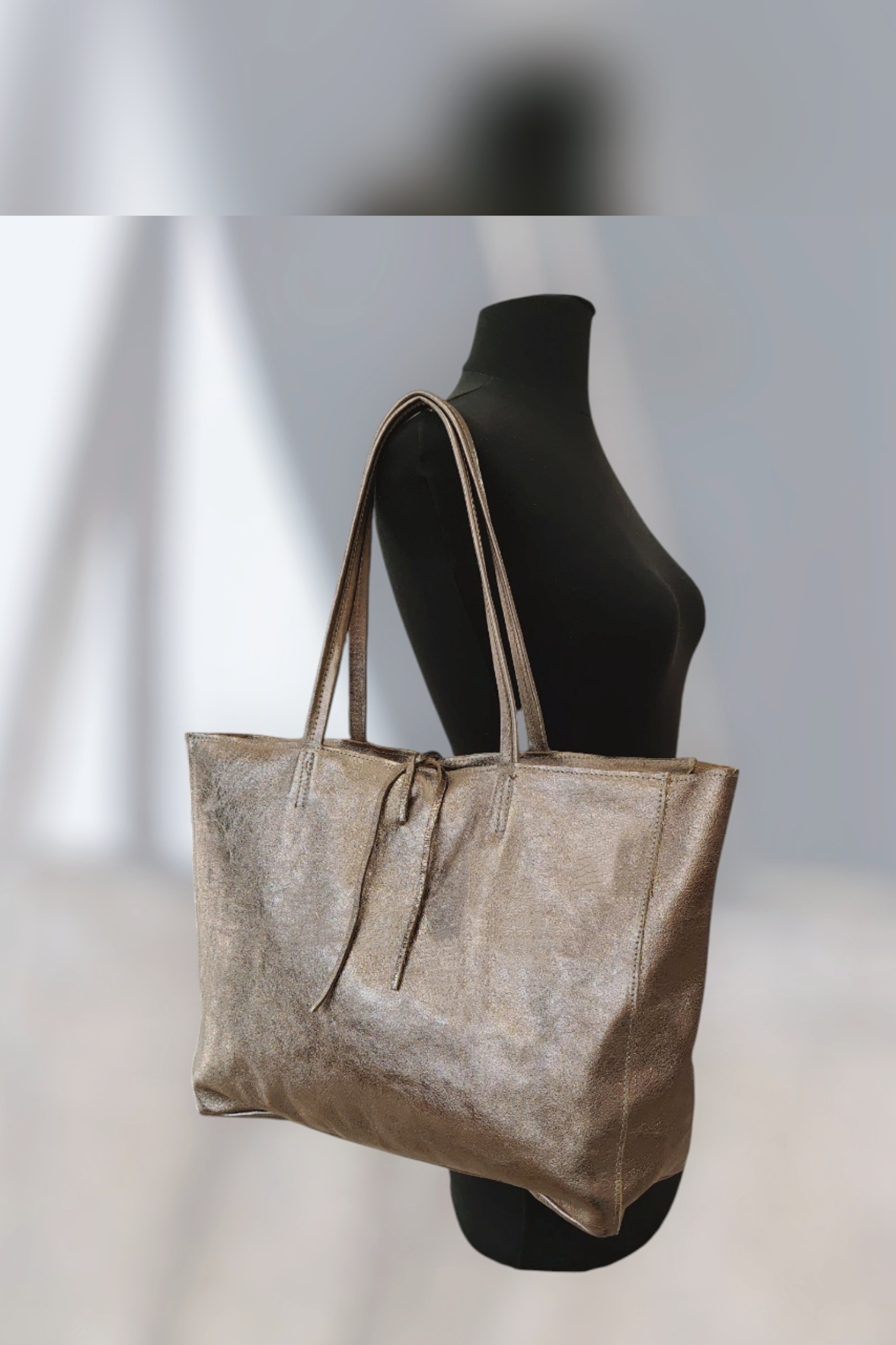 Mayorista Andie Blue - BOLSO TOTE DE PIEL DE BECERRO IRIDISCENTE 39*12*31CM