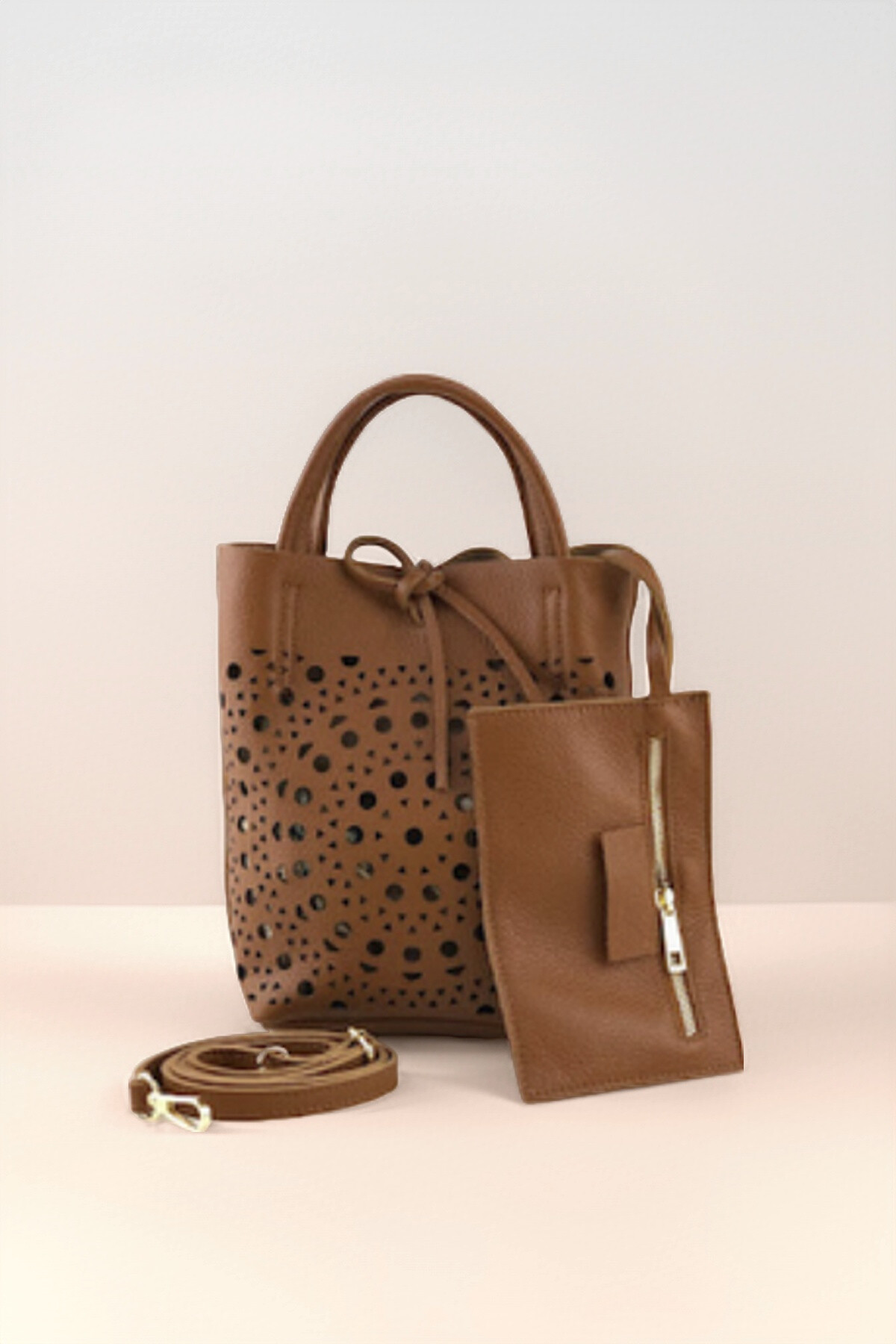 Wholesaler Andie Blue - SHOULDER BAG 100% COW LEATHER 21*9*23CM
