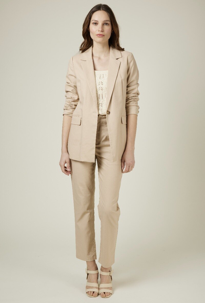 Grossiste Andy & Lucy - Veste tailleur lin et coton sophistiqué