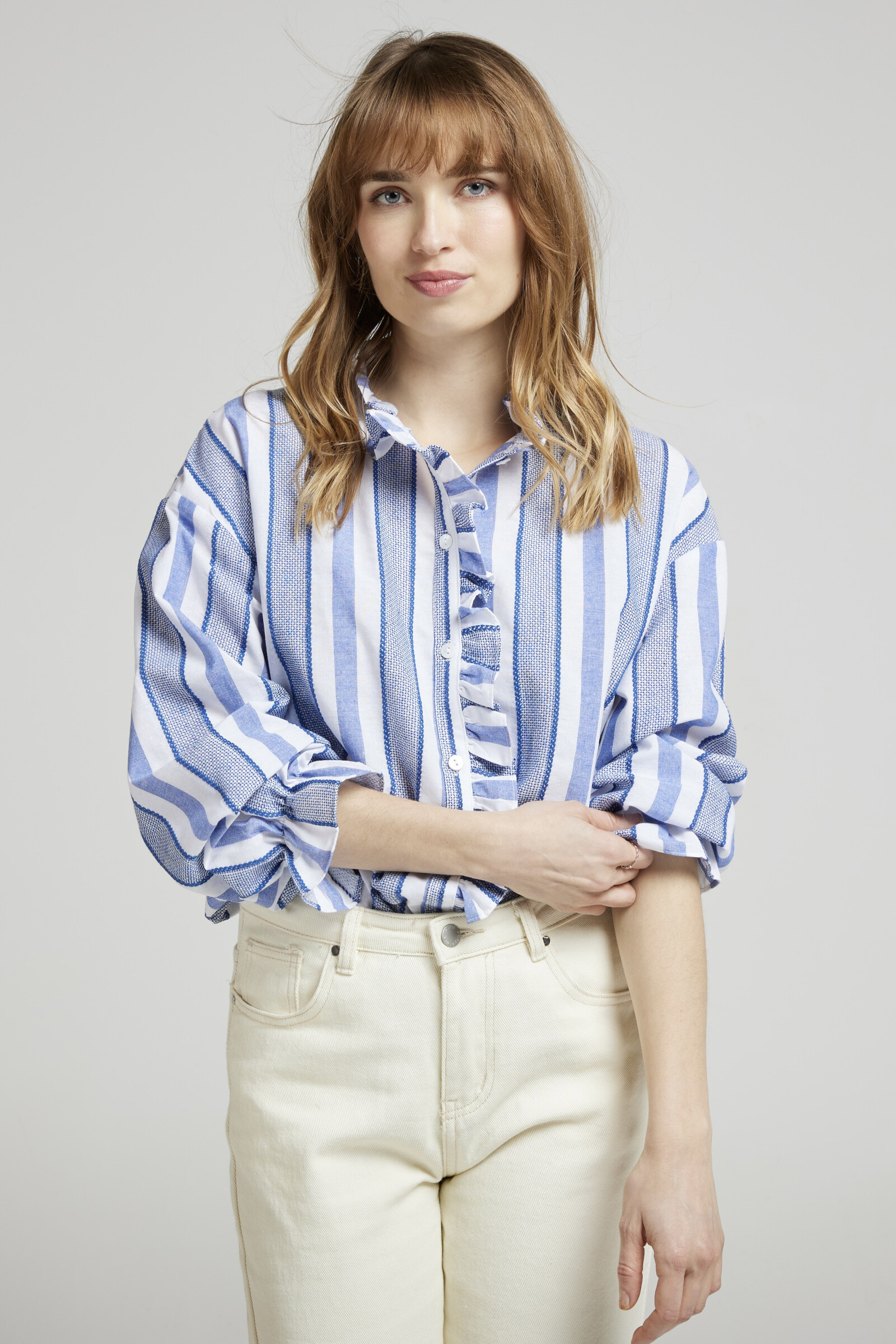 Wholesaler Andy & Lucy - Embroidered striped shirt