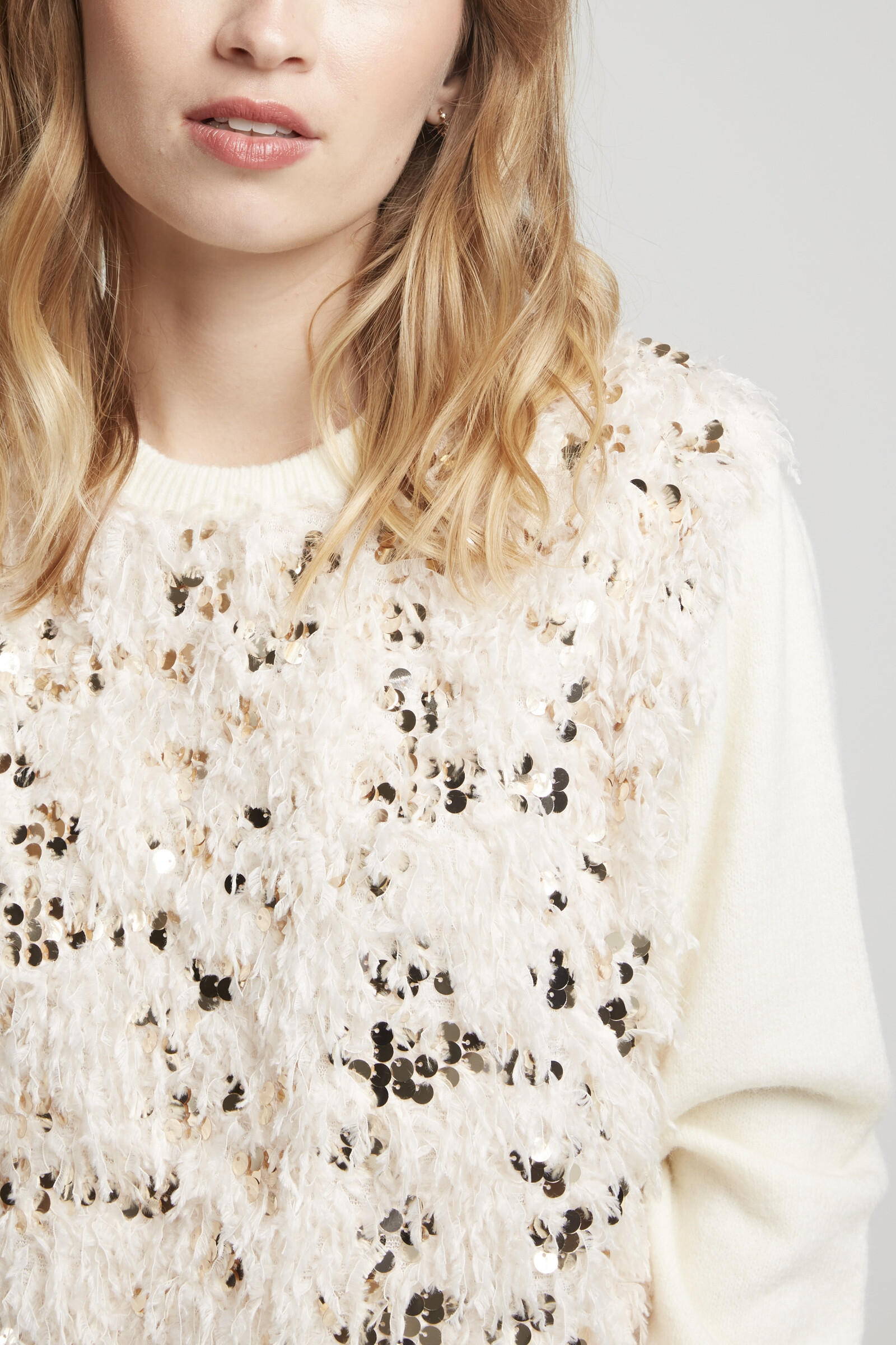 Wholesaler Andy & Lucy - Sequin and feather sweater