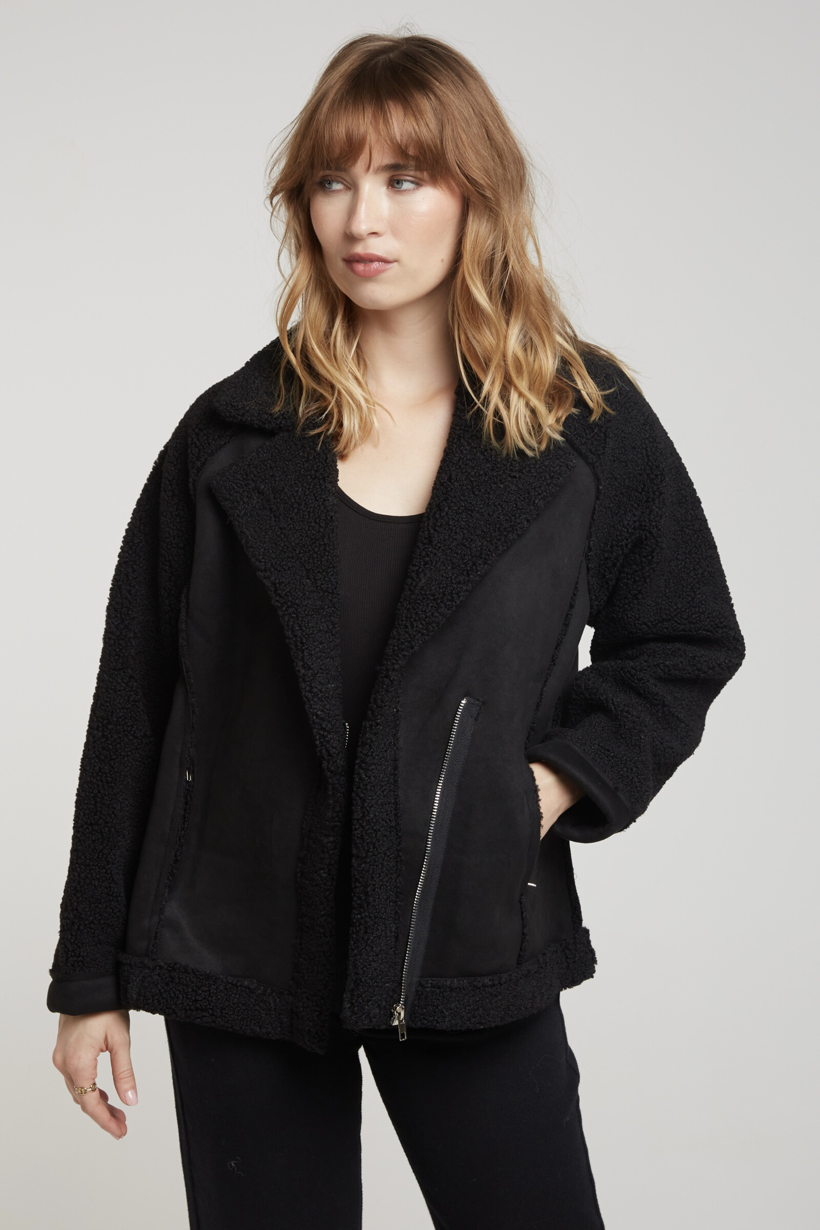 Wholesaler Andy & Lucy - Suede and terry effect jacket