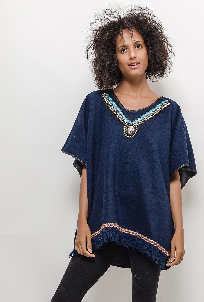 Grossiste Angelique.L - PONCHO BRODÉ DE PERLES
