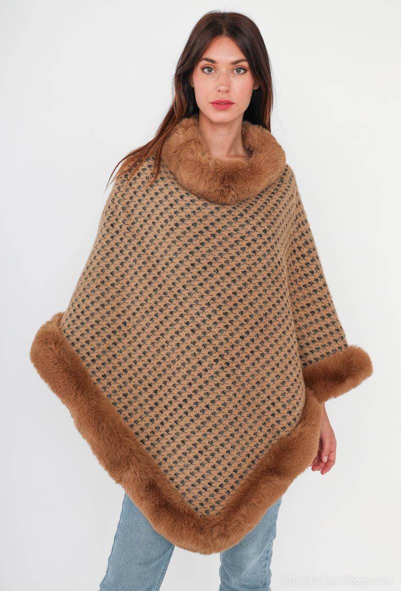 Wholesaler Angelique.L - HOUNDSTOOTH PRINTED PONCHO