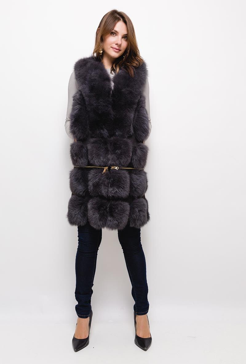 Grossiste Angelique.L - LONGUE VESTE EN FOURRURE DE RENARD