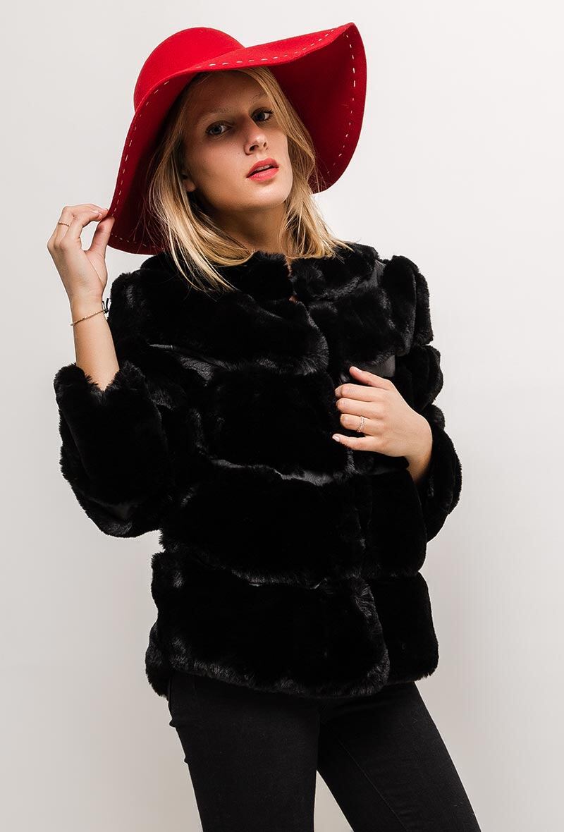 Grossiste Angelique.L - VESTE COURT FAUX LAPIN