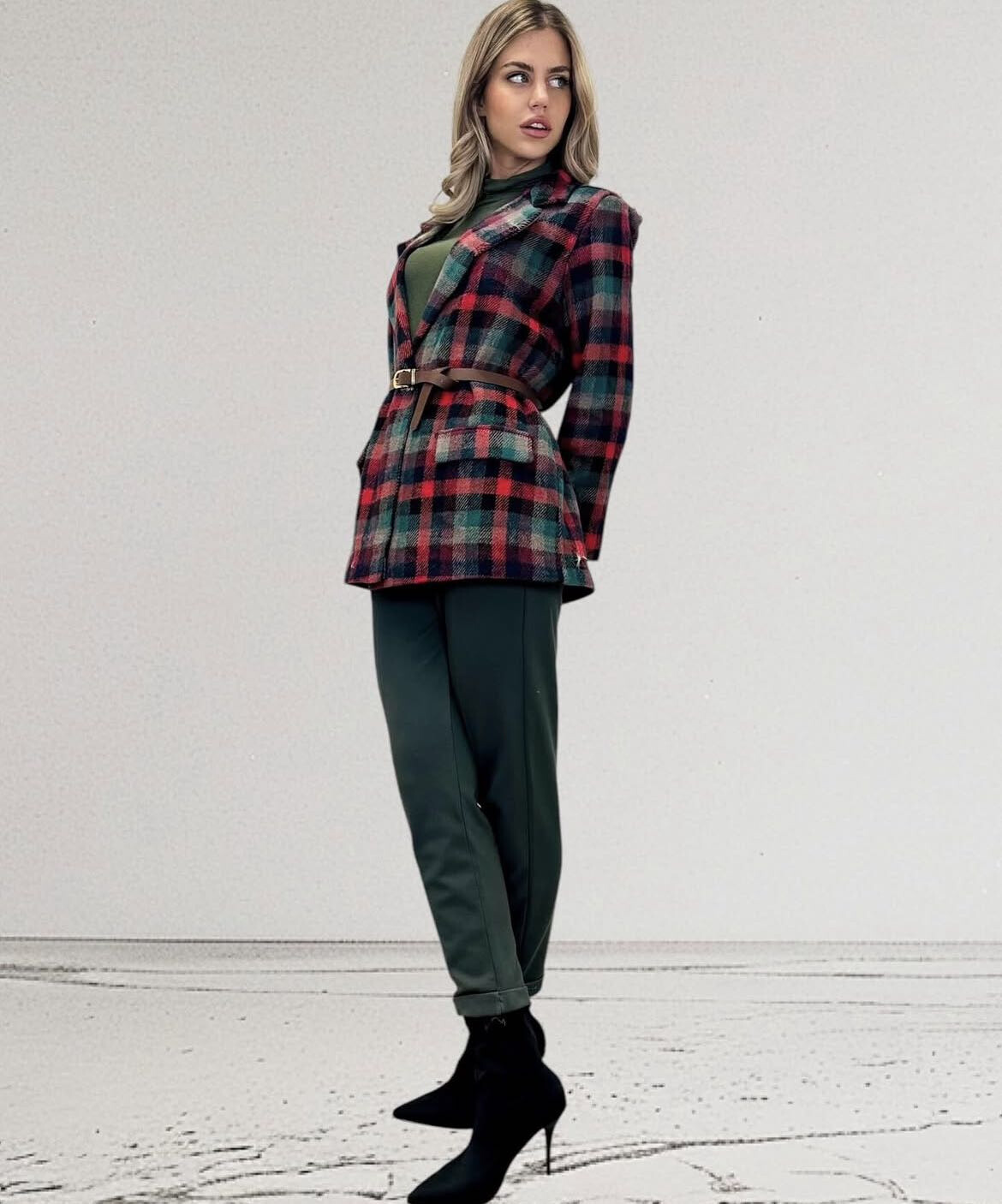 Wholesaler ANNE LOU'S - Red check blazer