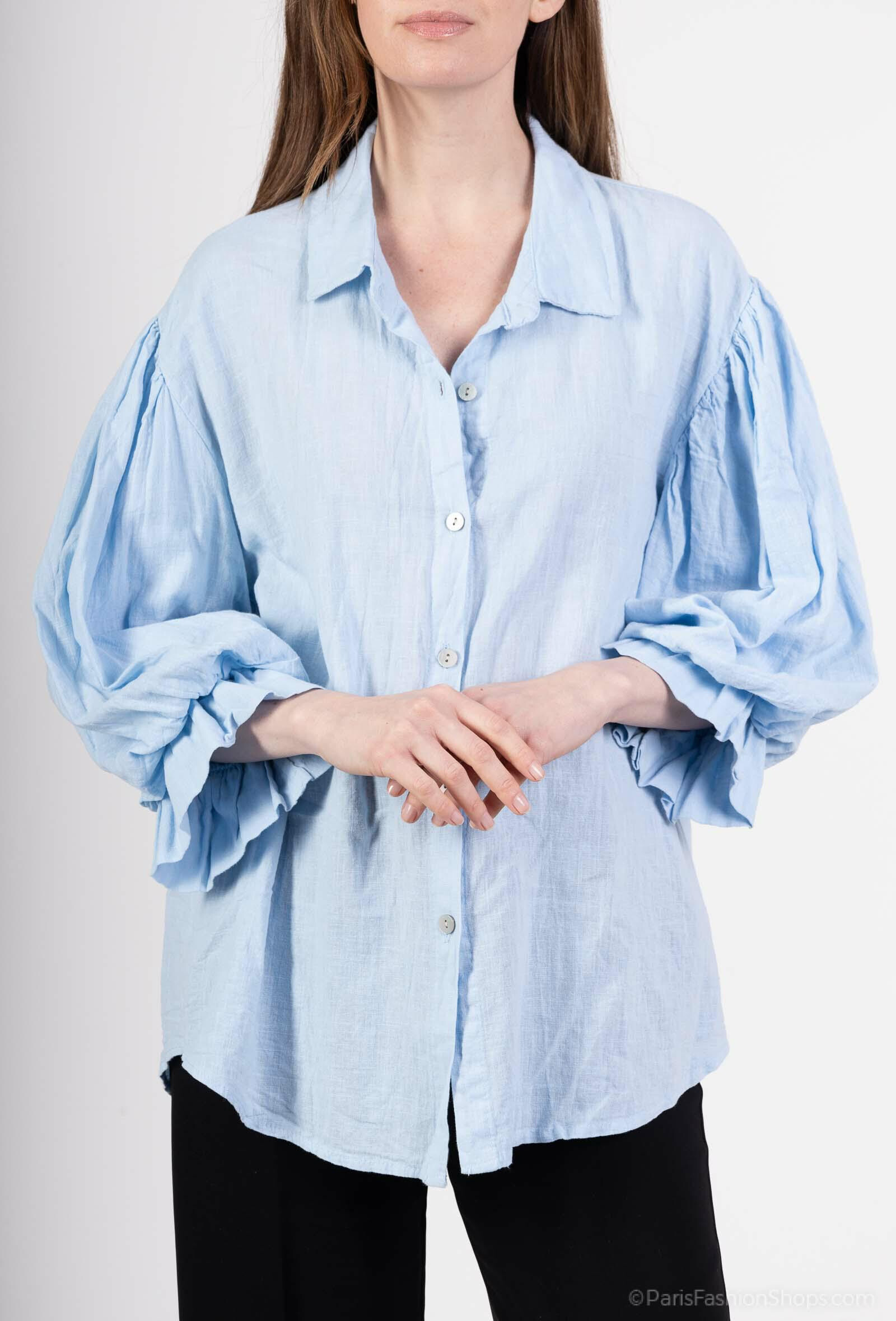 Wholesaler ANNE LOU'S - Melanged linen shirt