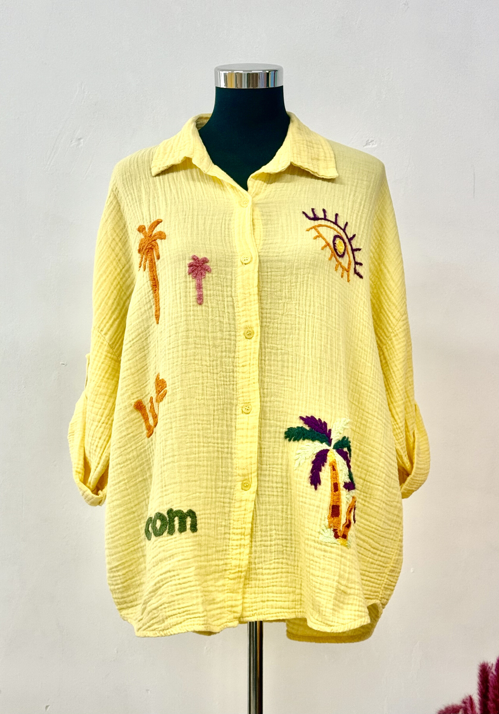 Wholesaler ANNE LOU'S - Long embroidered shirt