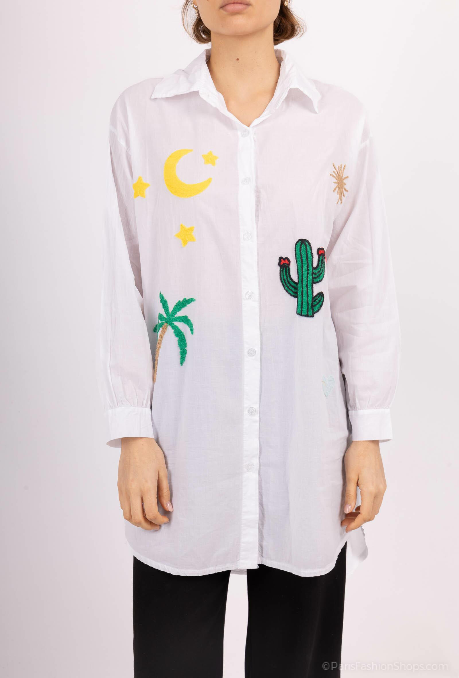 Wholesaler ANNE LOU'S - Long embroidered shirt