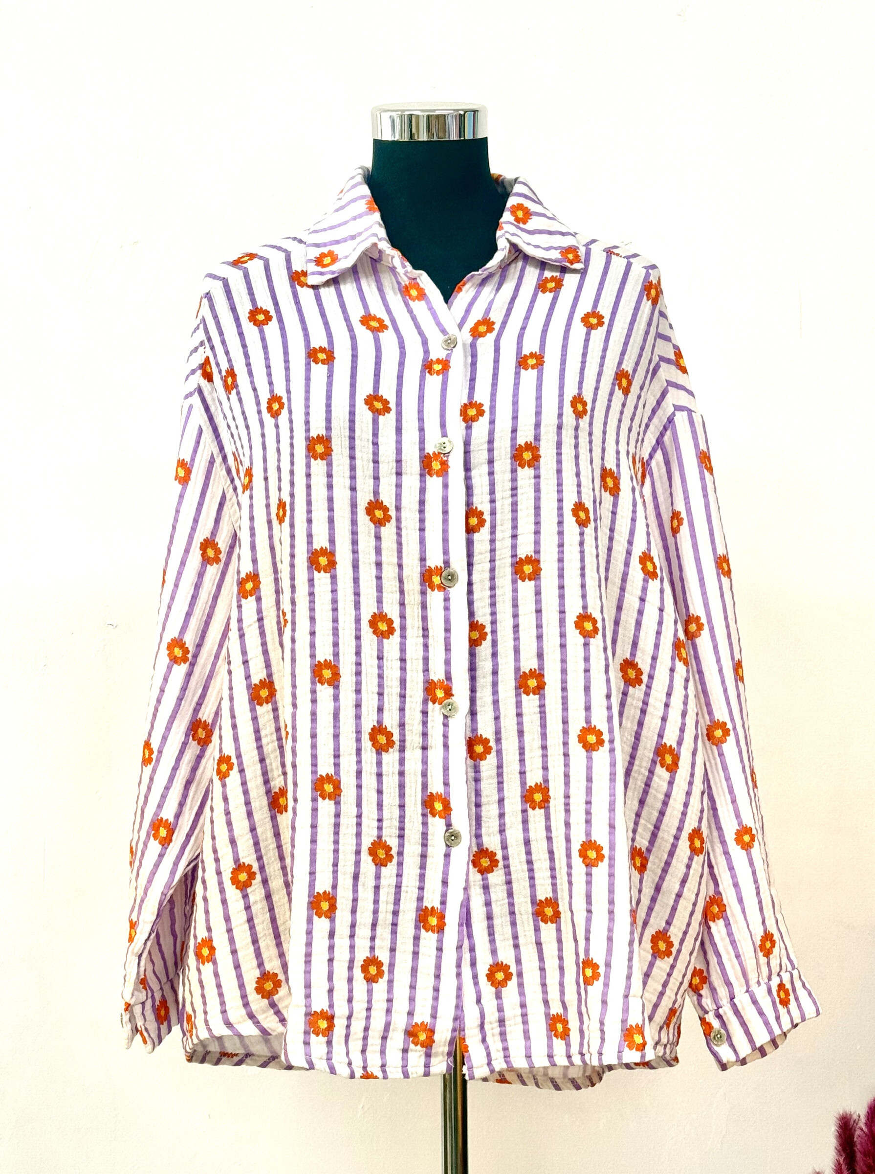 Wholesaler ANNE LOU'S - Printed cotton gauze shirt