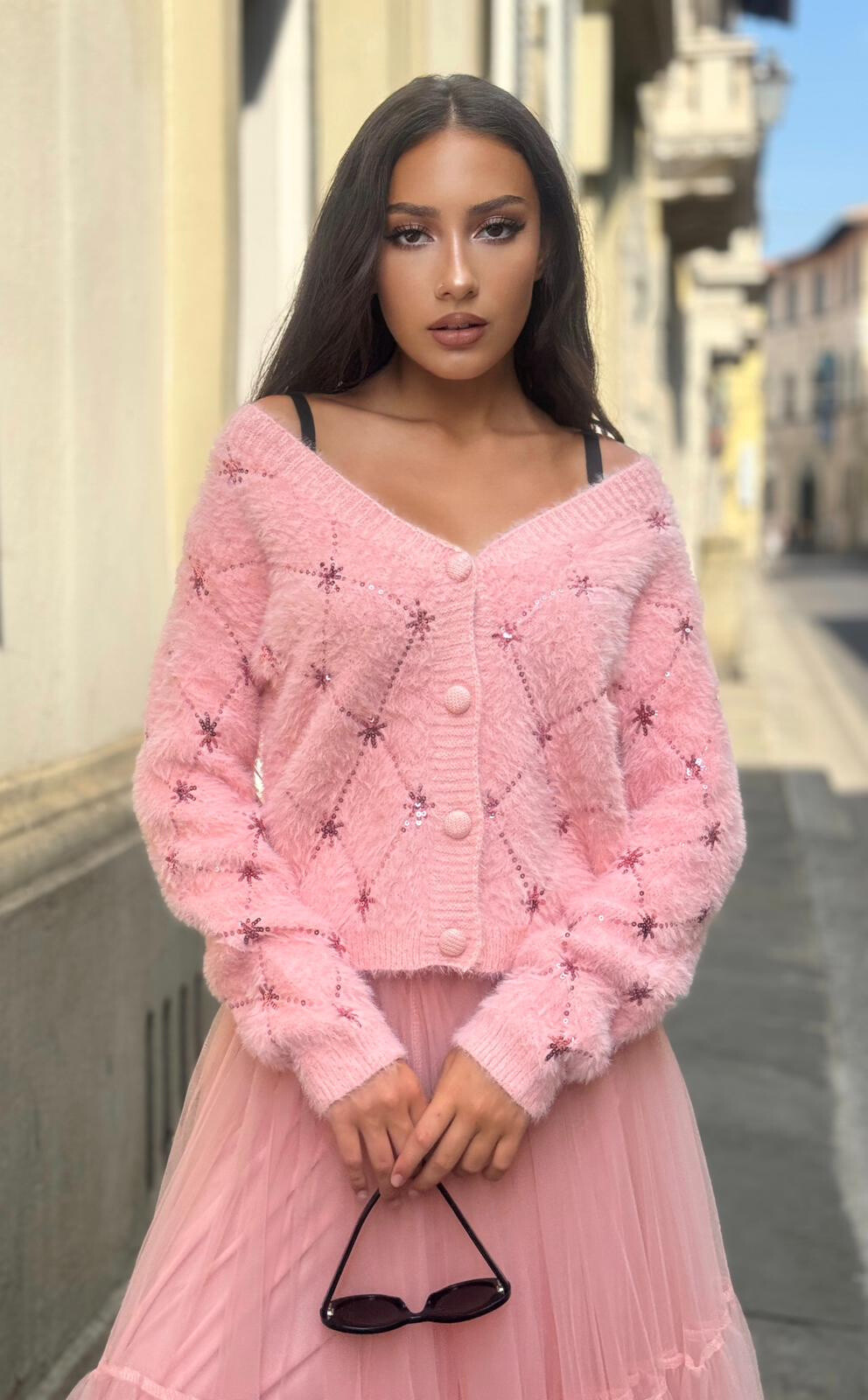 Wholesaler ANNE LOU'S - Sequin cardigan