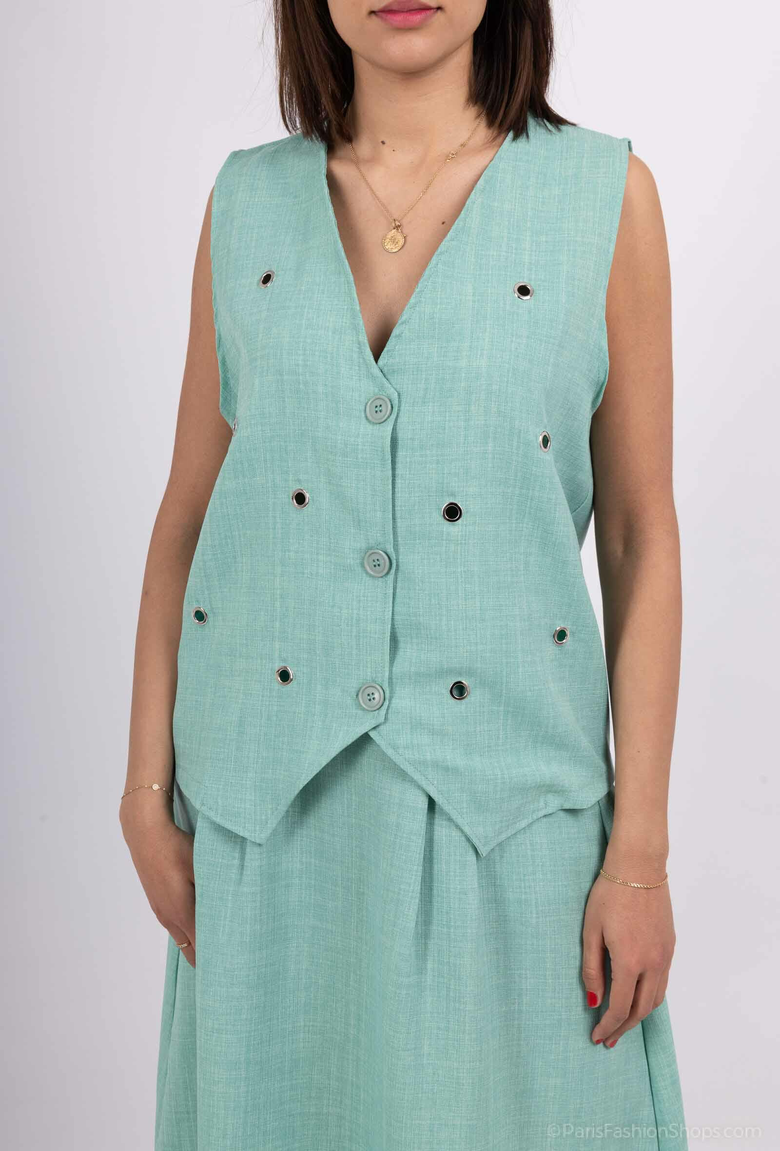 Wholesaler ANNE LOU'S - Eyelet vest