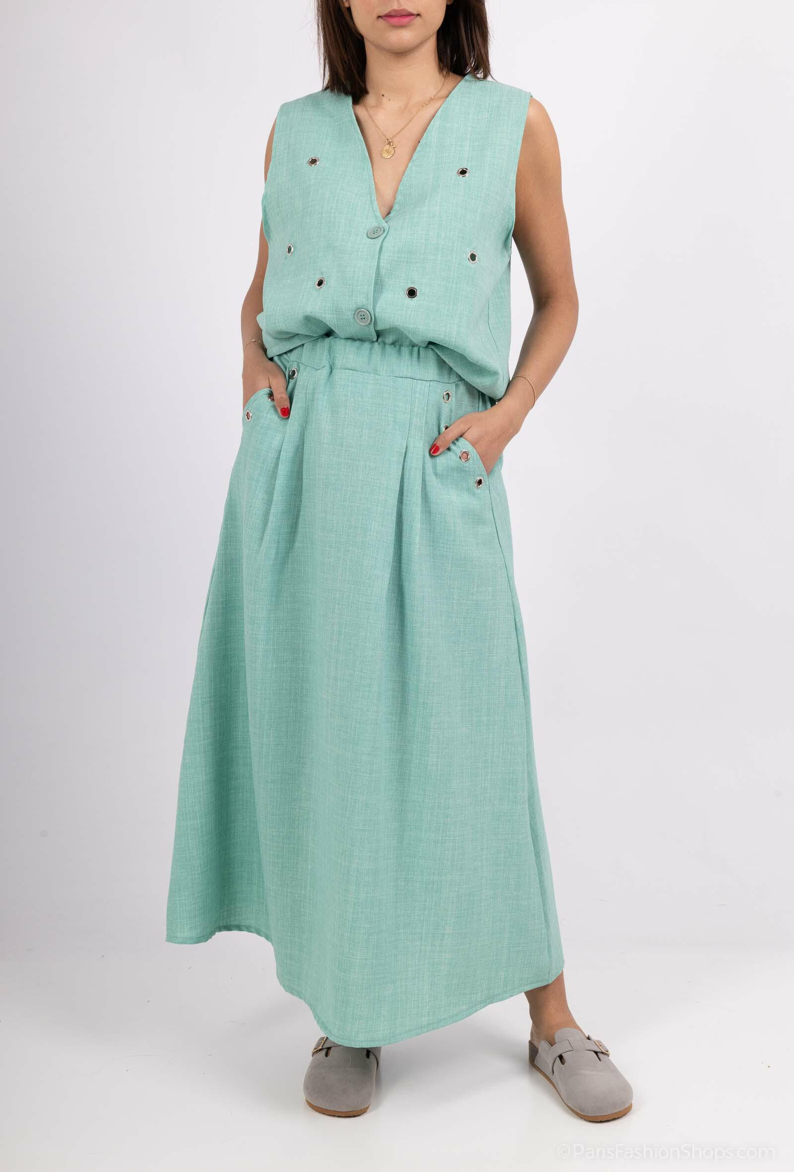 Wholesaler ANNE LOU'S - Eyelet skirt