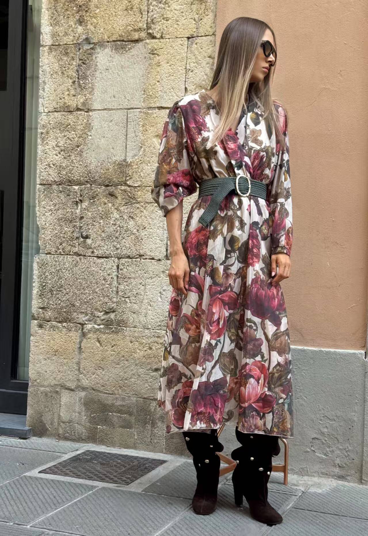 Mayorista ANNE LOU'S - Vestido largo floral