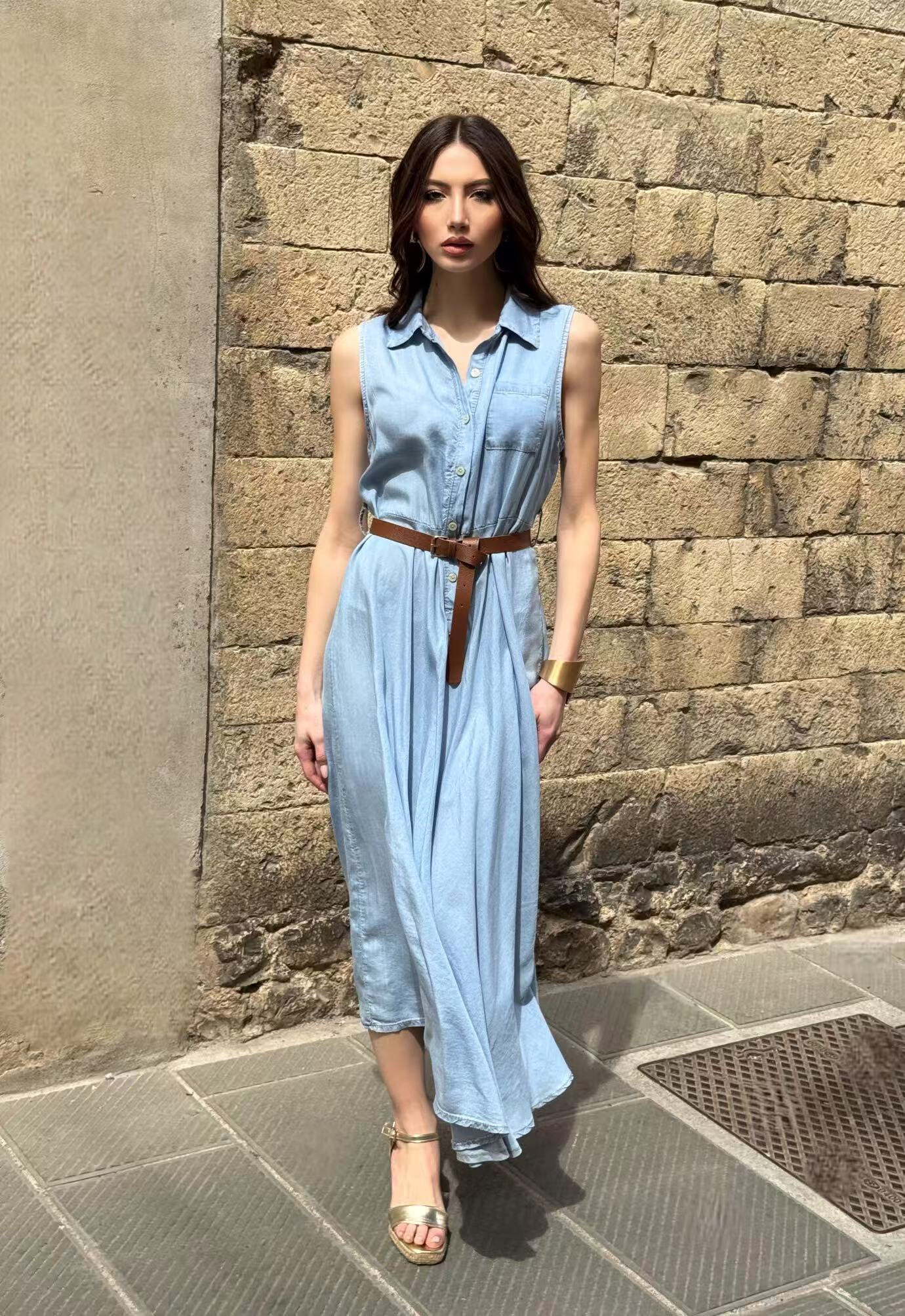 Wholesaler ANNE LOU'S - Long jeans dress