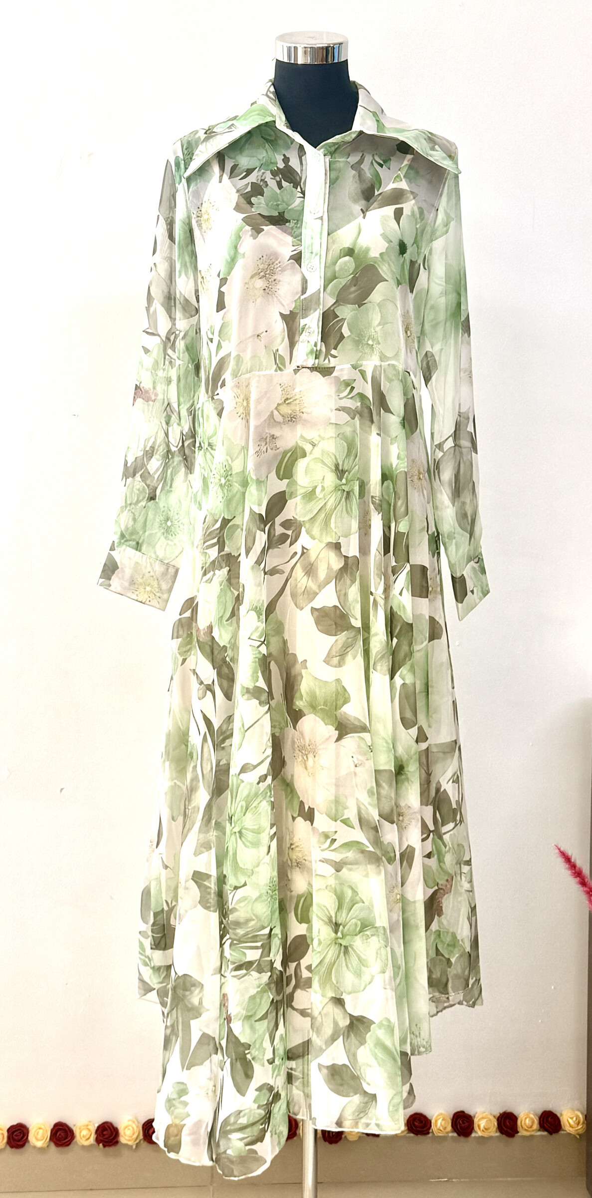 Wholesaler ANNE LOU'S - Floral Mousseline dress lining