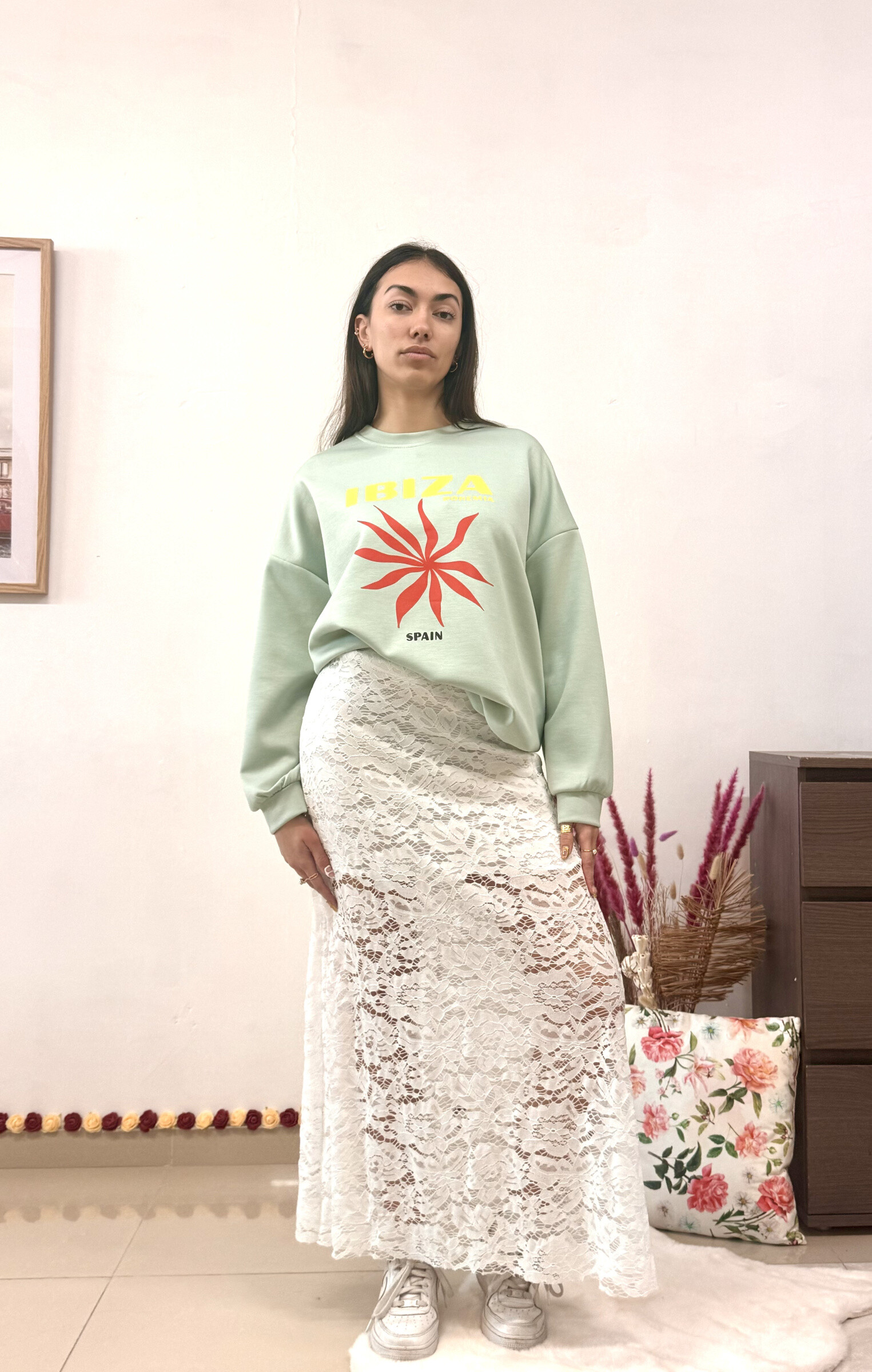 Wholesaler ANNE LOU'S - Ibiza printed sweatshirt