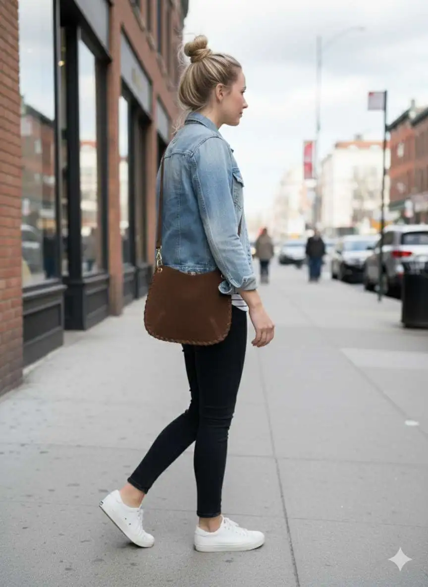 Sac porté-travers en croûte de cuir italien, doublure en polyester recyclé, idéal pour l'automne/hiver.