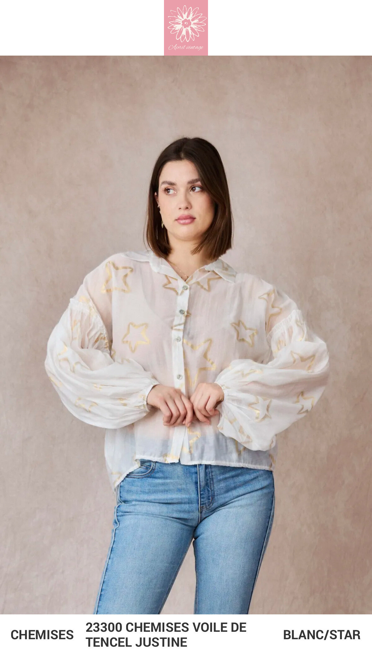 Wholesaler APRIL VINTAGE - Heart Stars Flowers shirts