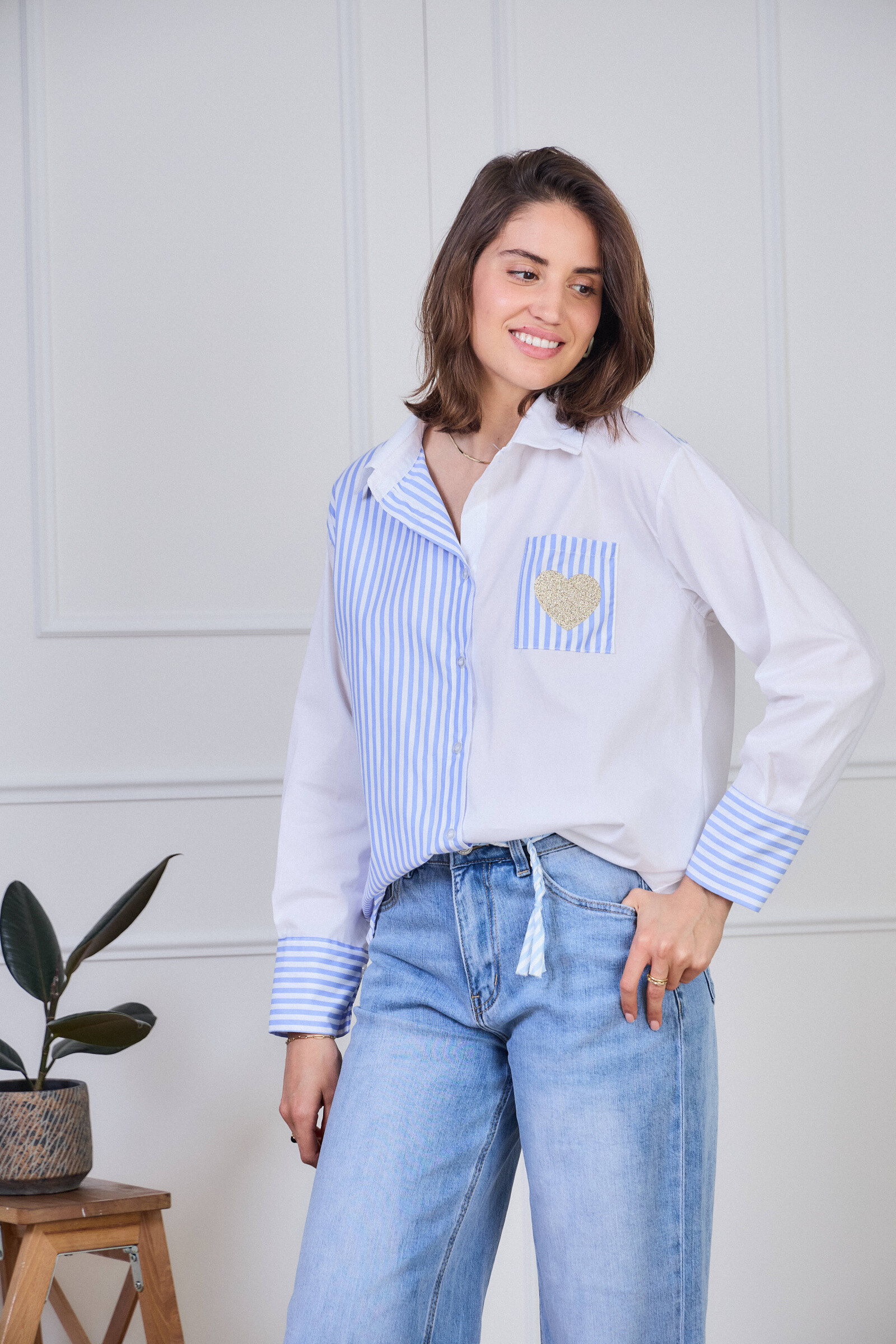 Wholesaler APRIL VINTAGE - Heart stripes shirts