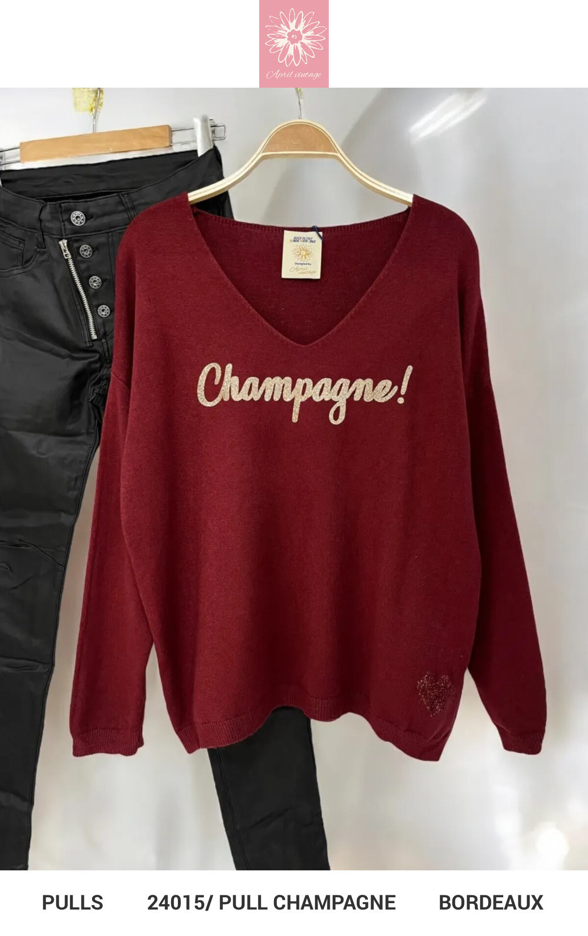 Wholesaler APRIL VINTAGE - CHAMPAGNE SWEATER