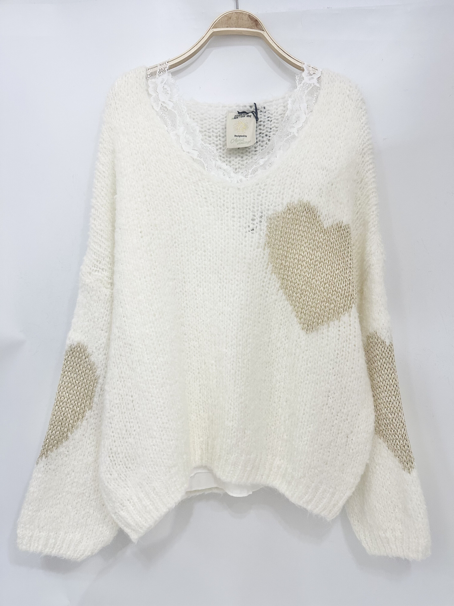 Wholesaler APRIL VINTAGE - 3 HEARTS GOLD SWEATER