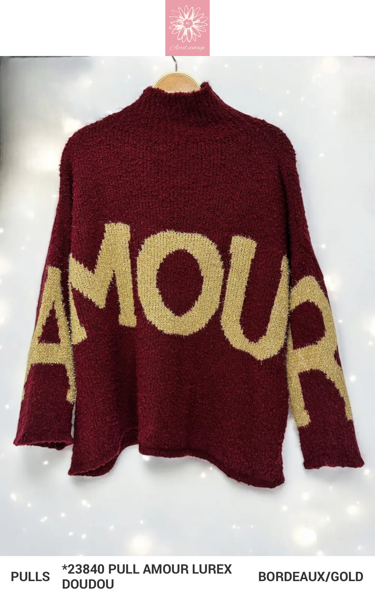 Wholesaler APRIL VINTAGE - LOVE SWEATER