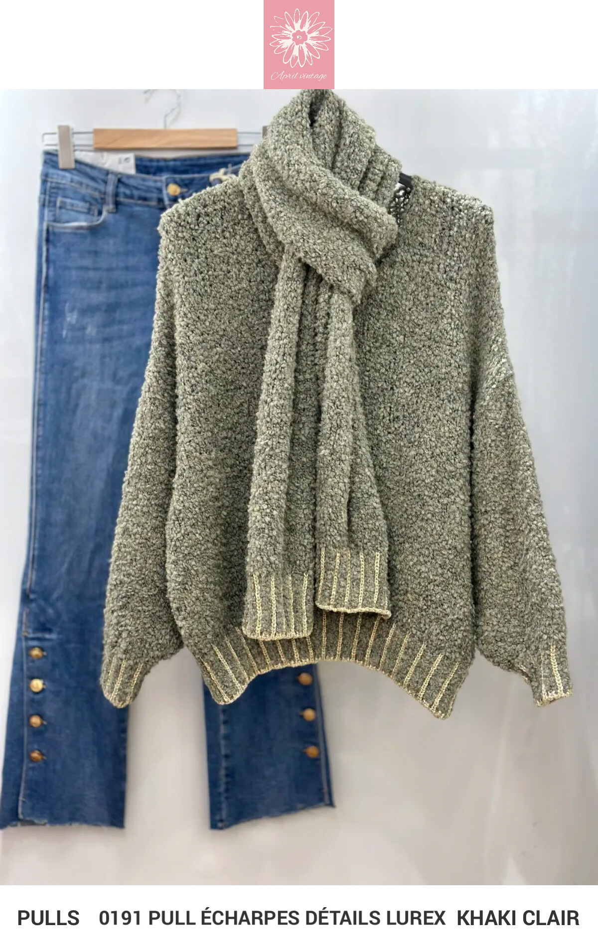 Wholesaler APRIL VINTAGE - MINELLI SCARVES SWEATER