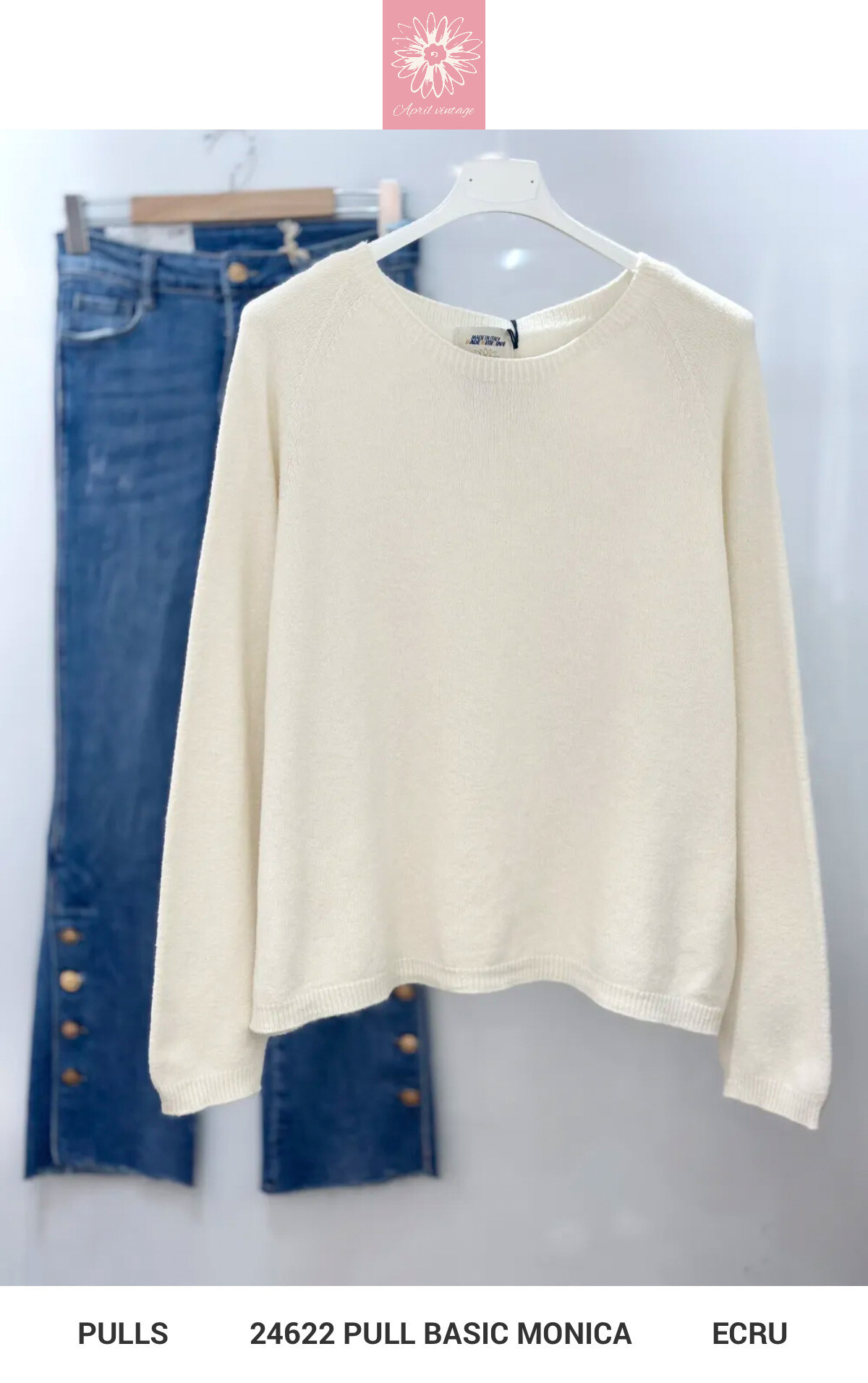Wholesaler APRIL VINTAGE - MONICA BASIC SWEATER