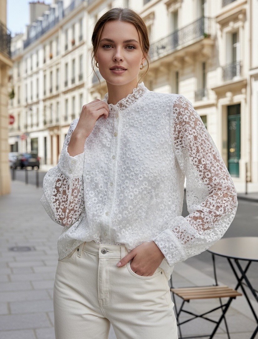 Mayorista Archie Love - Camisa con bordado de corazón