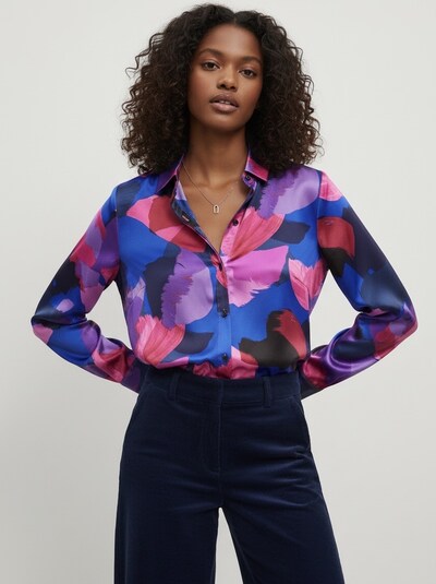 Grossiste Archie Love - chemise imprimé satin Grossiste Archie Love - chemise imprimé satin