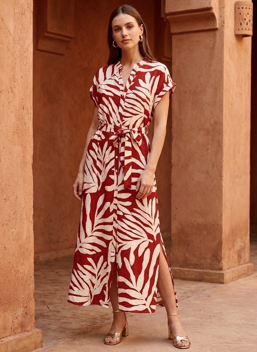 Wholesaler Archie Love - Long printed shirt dress