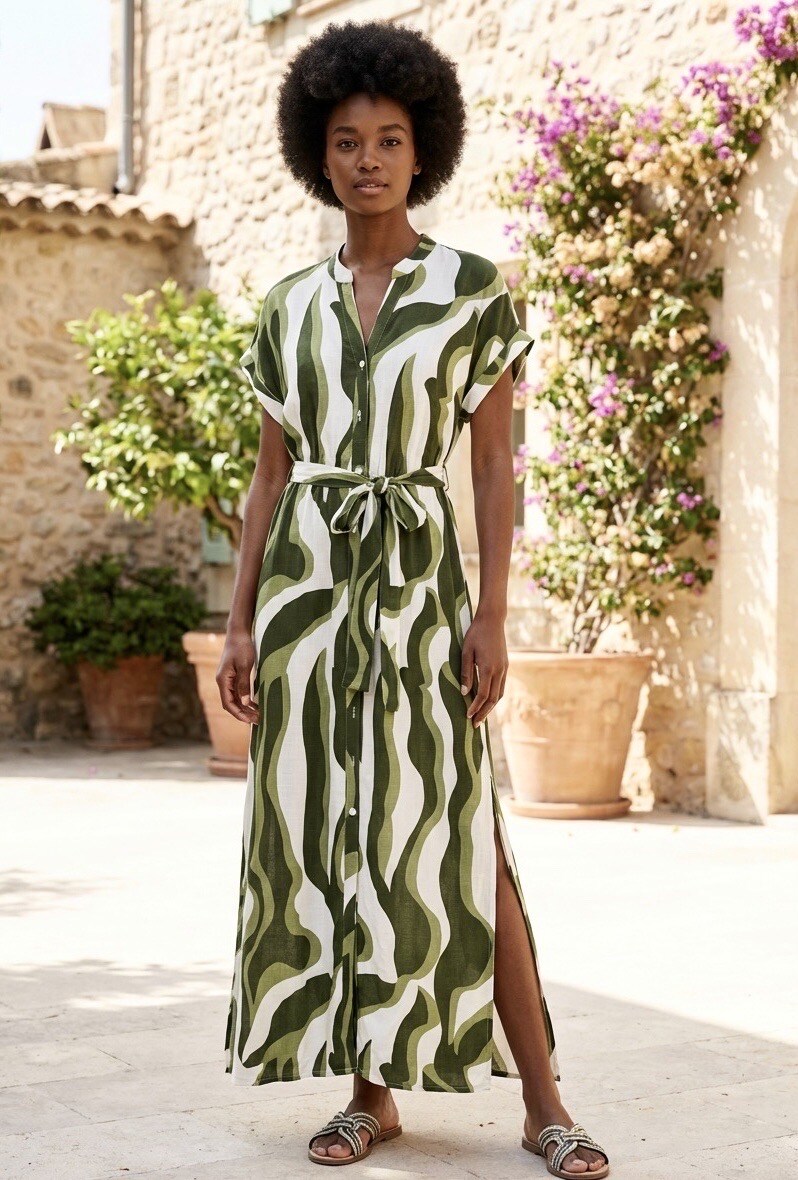 Wholesaler Archie Love - Long printed shirt dress