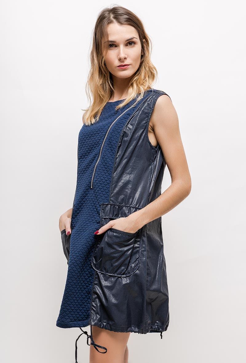 Mayorista ARELINE (Theoline) - Vestido o túnica de doble materiales
