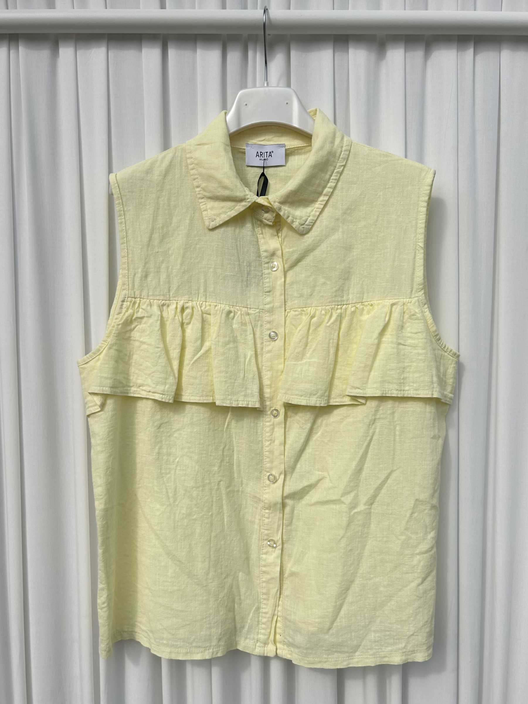 Wholesaler ARITA - Sleeveless blouse in linen blend