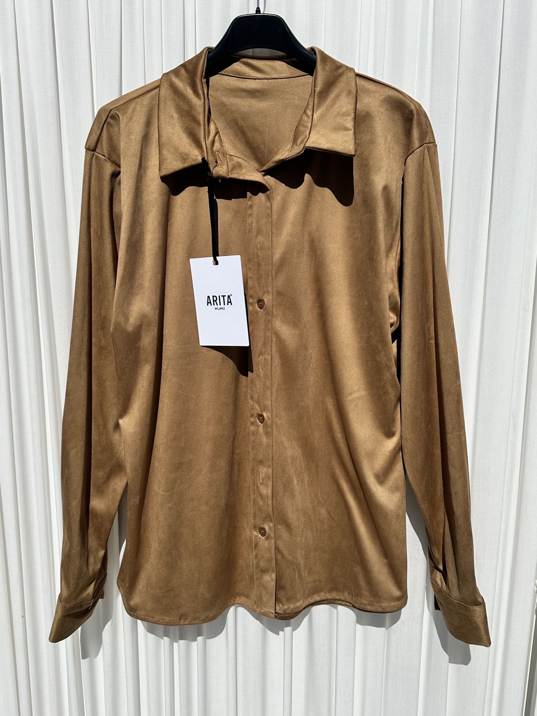 Wholesaler ARITA - Eco-suede effect shirt