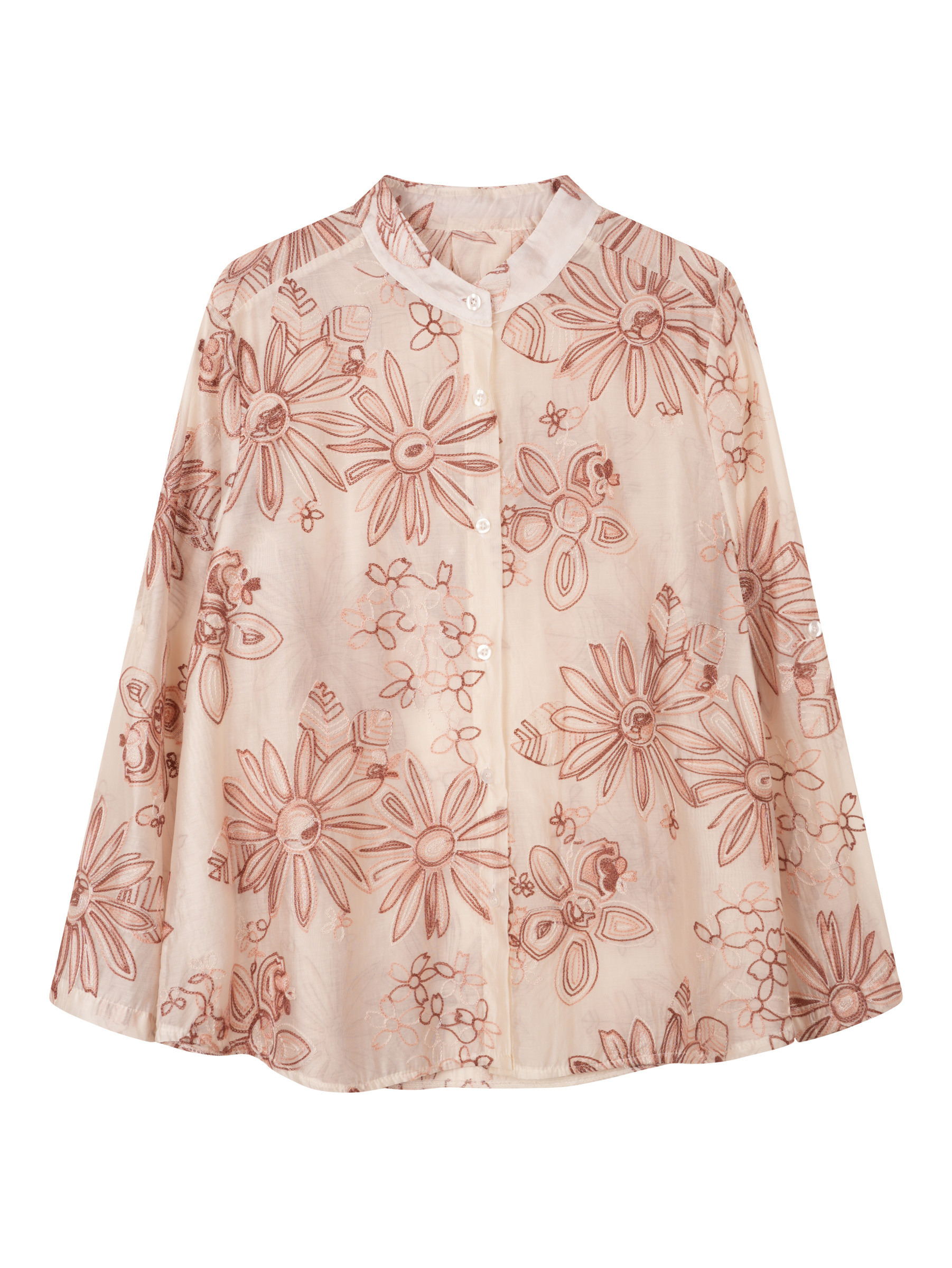 Wholesaler ARITA - Floral shirt with mandarin collar