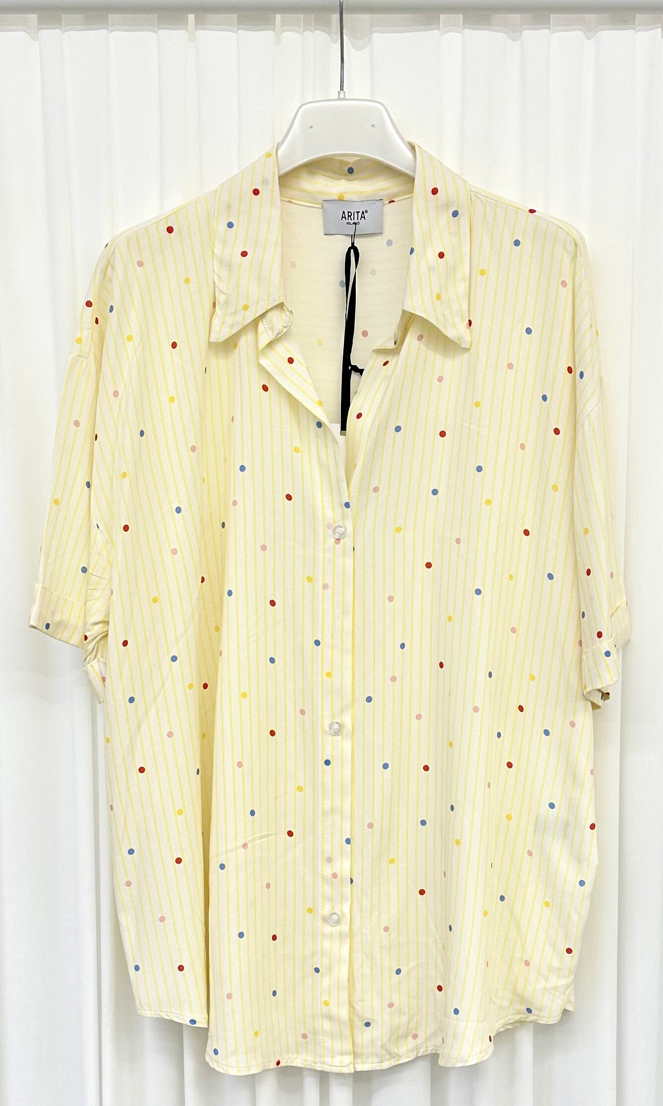 Wholesaler ARITA - Striped viscose shirt with polka dot print