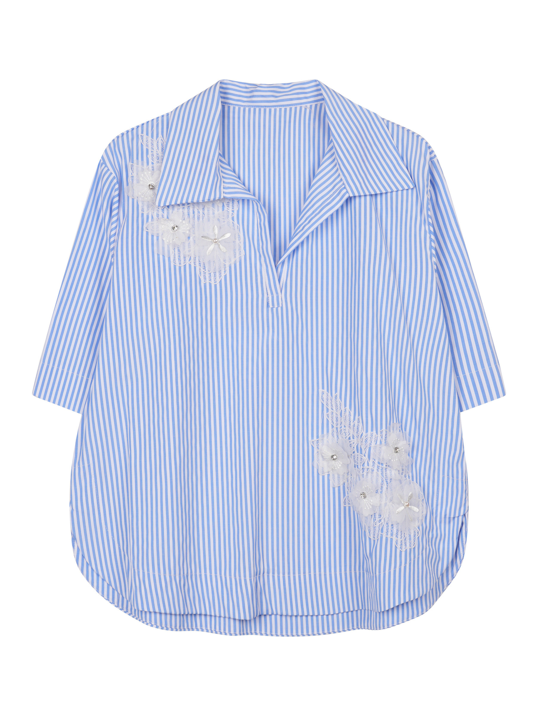 Wholesaler ARITA - Striped short-sleeve blouse