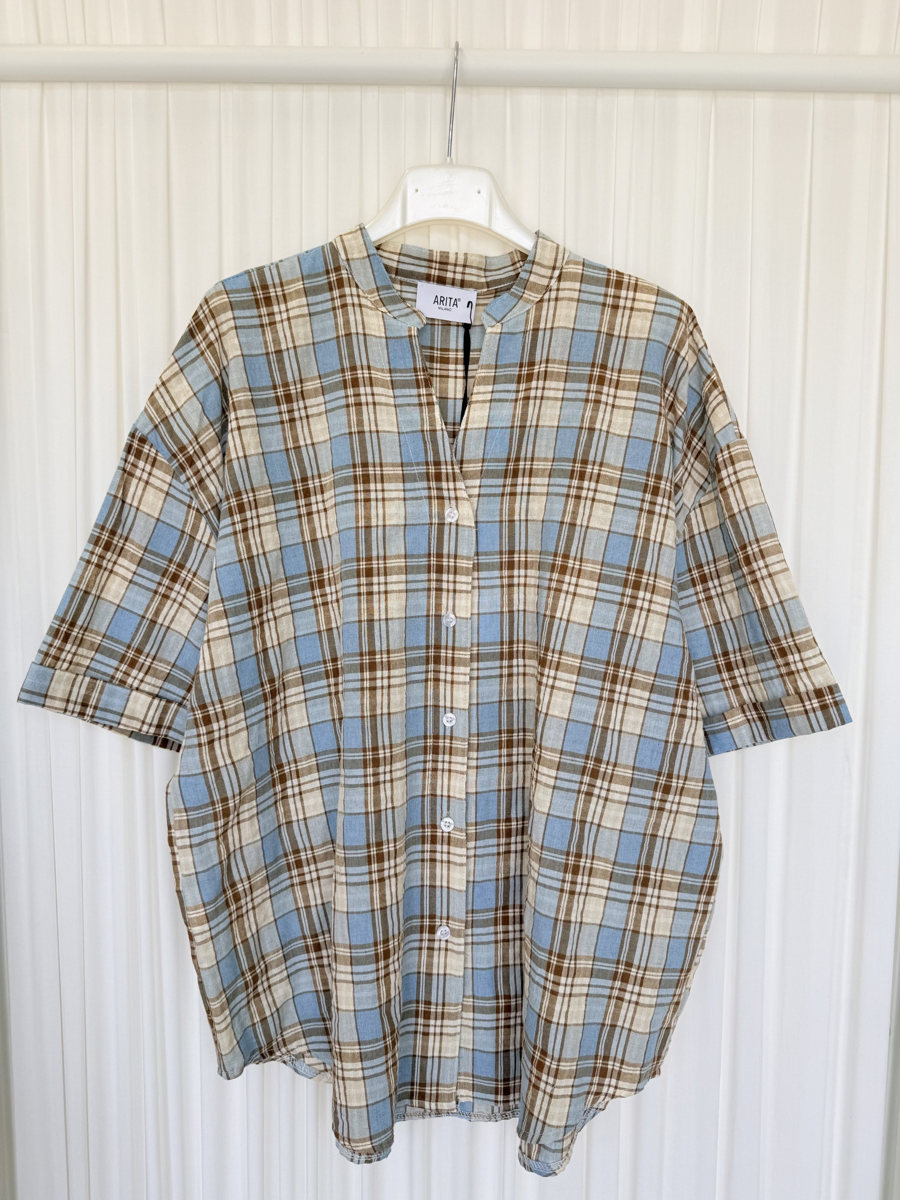 Wholesaler ARITA - Short-sleeve plaid shirt