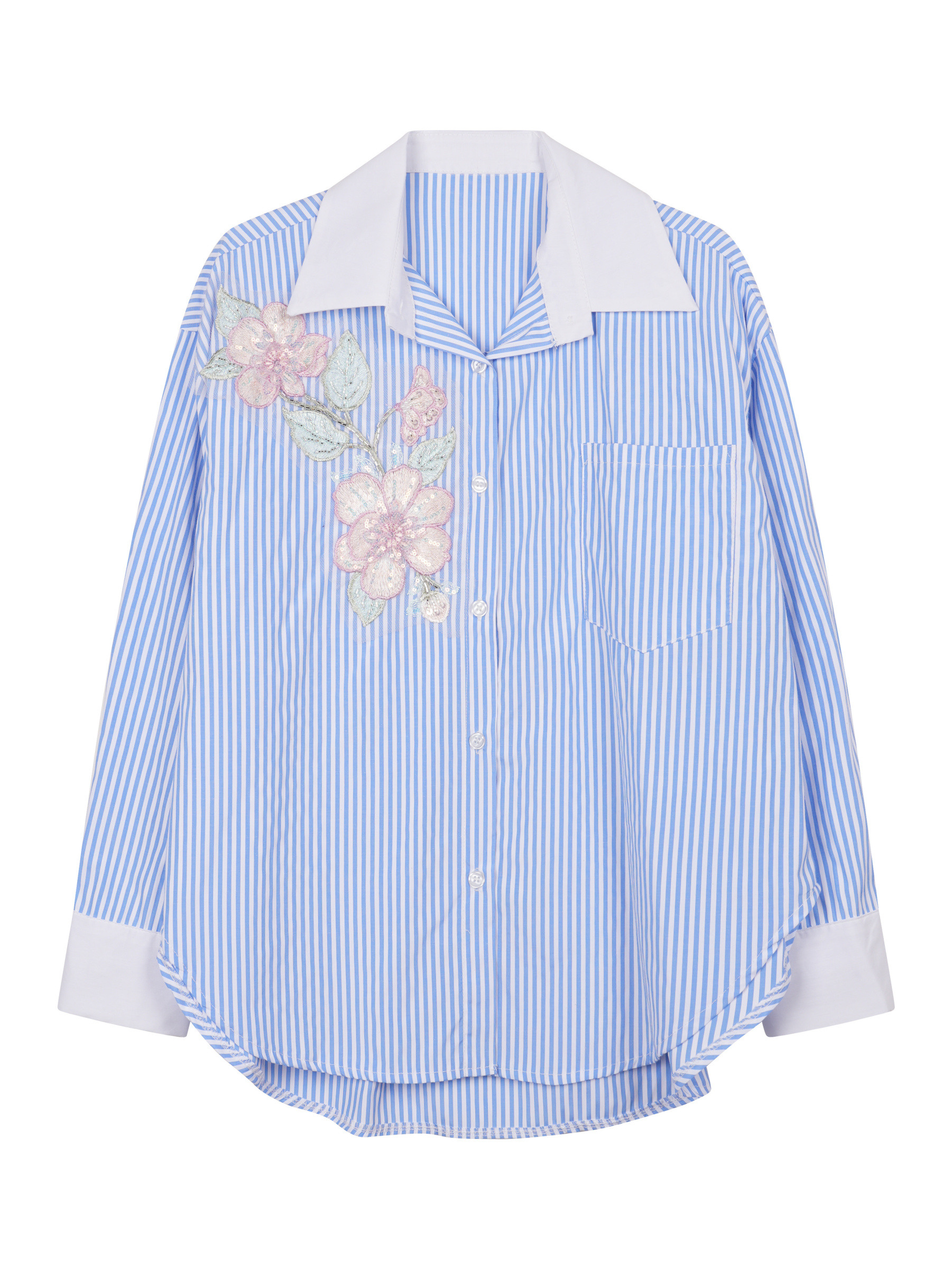 Wholesaler ARITA - Striped shirt with floral appliqué