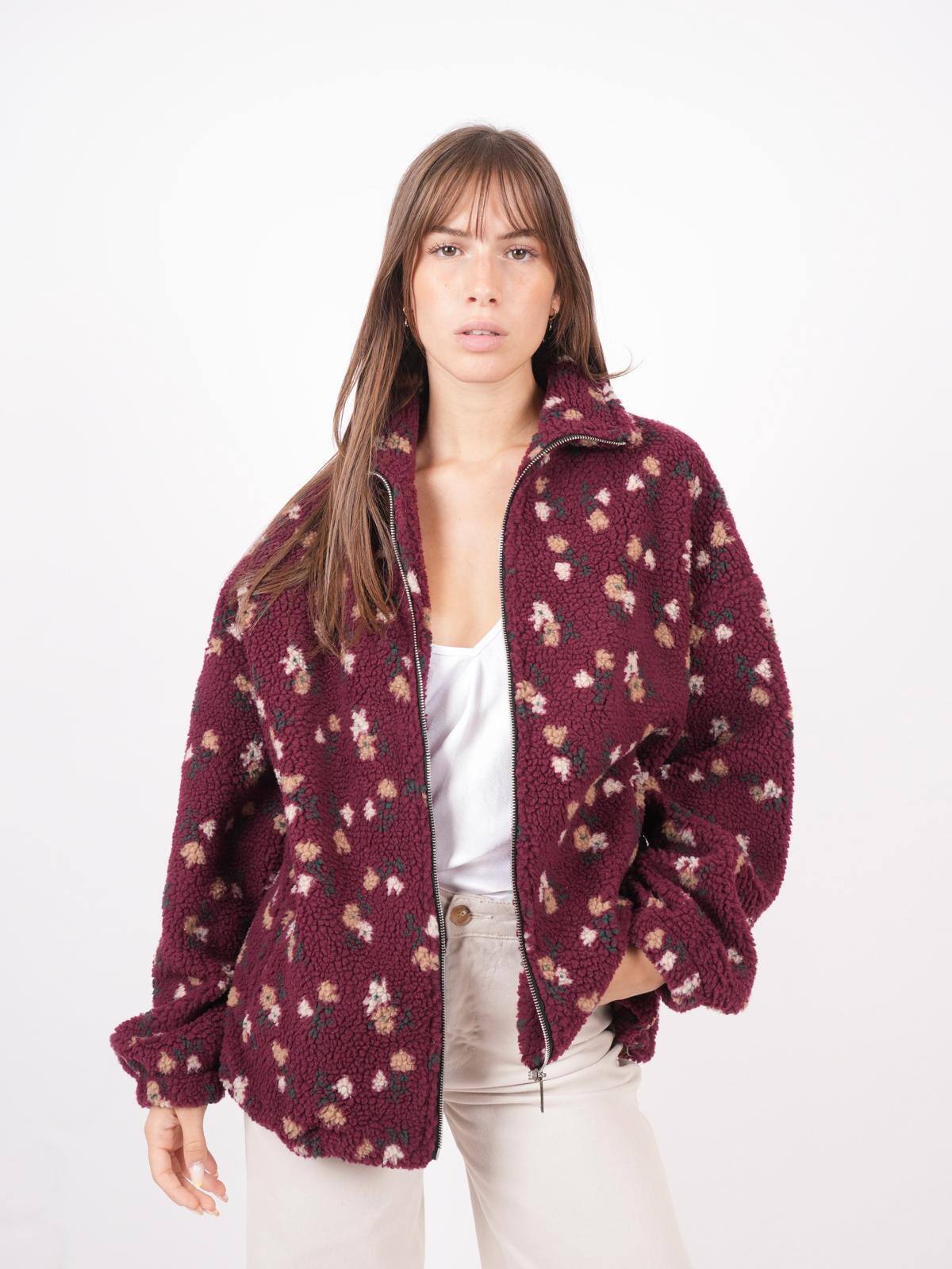 Großhändler ARITA - Fleecejacke mit Blumenmuster