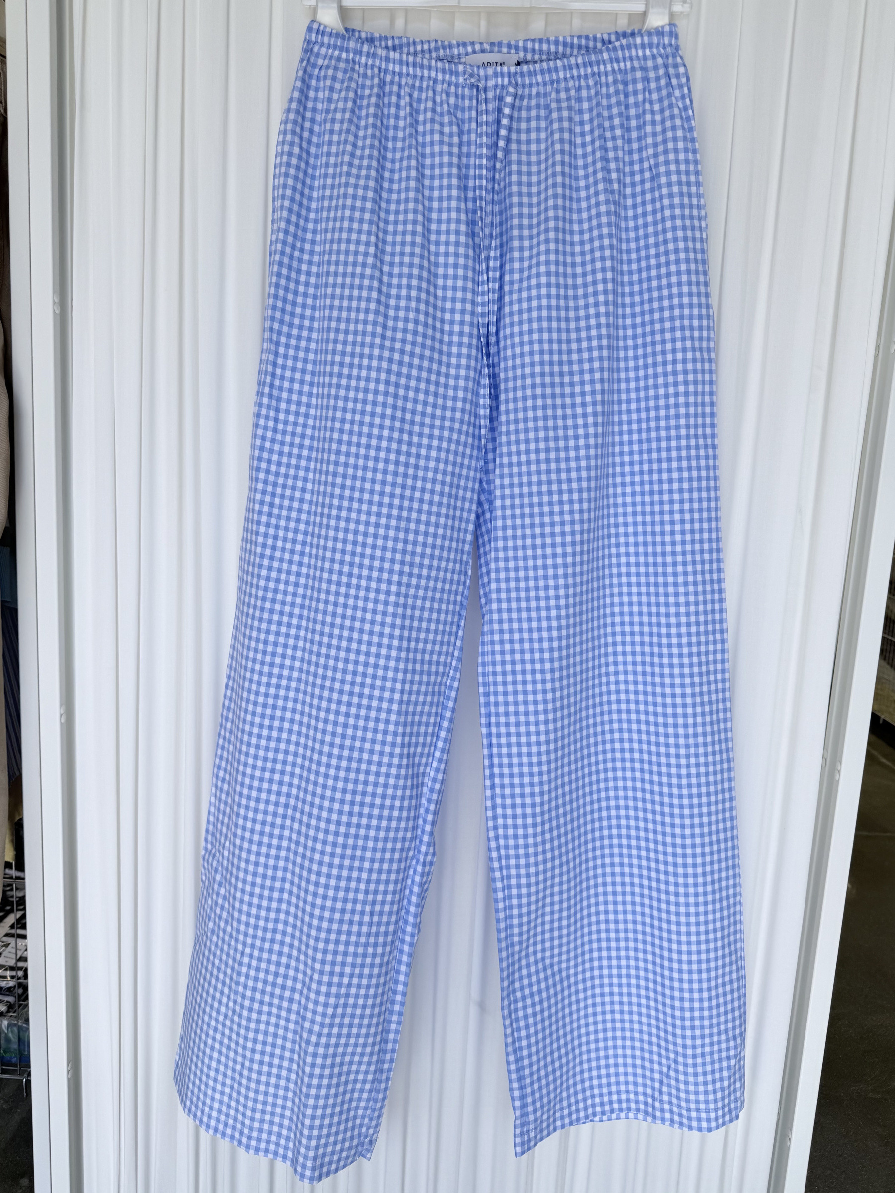 Wholesaler ARITA - Plaid cotton trousers with an elastic waistband.