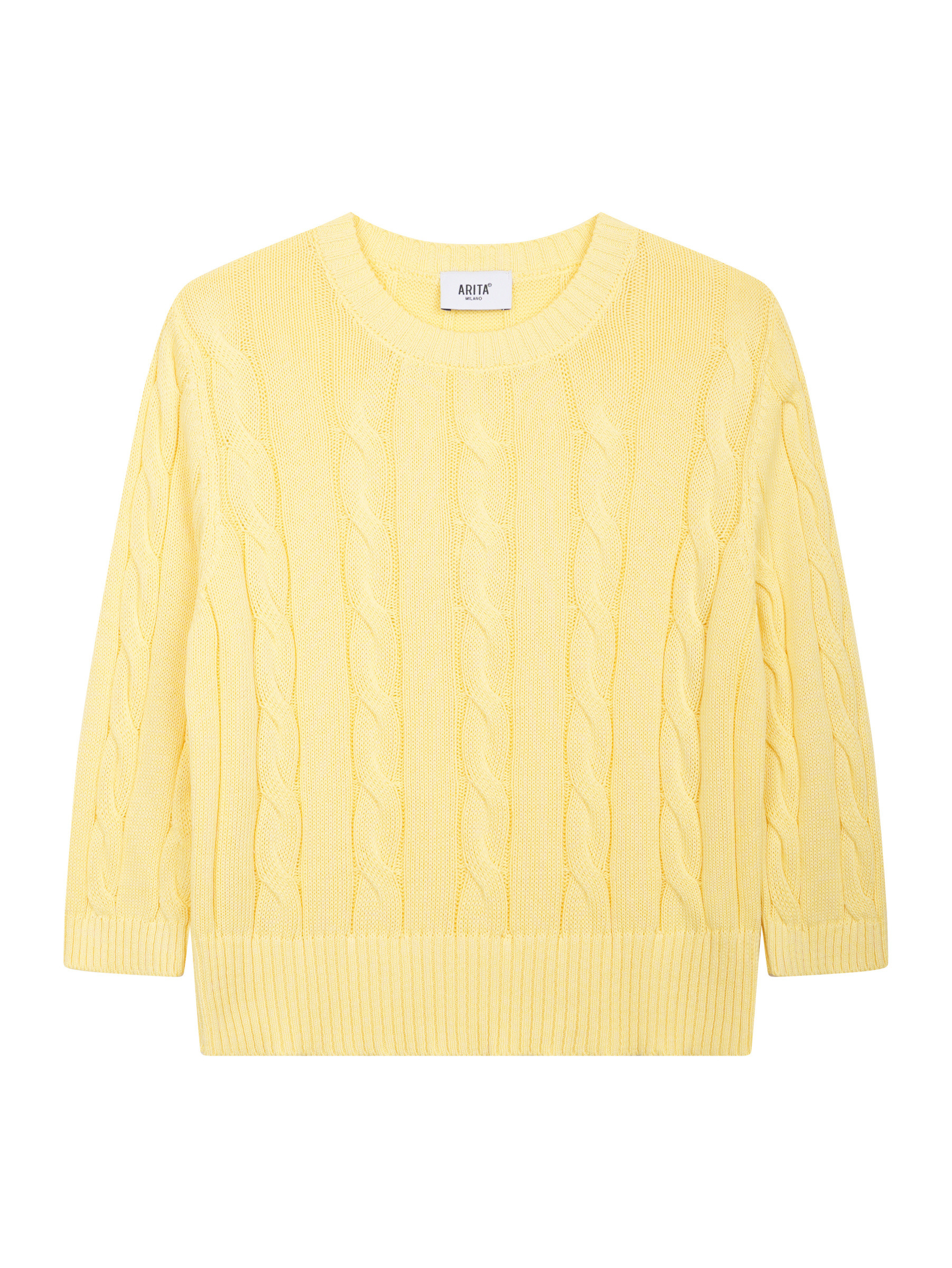 Wholesaler ARITA - Cable knit sweater with three-quarter sleeves