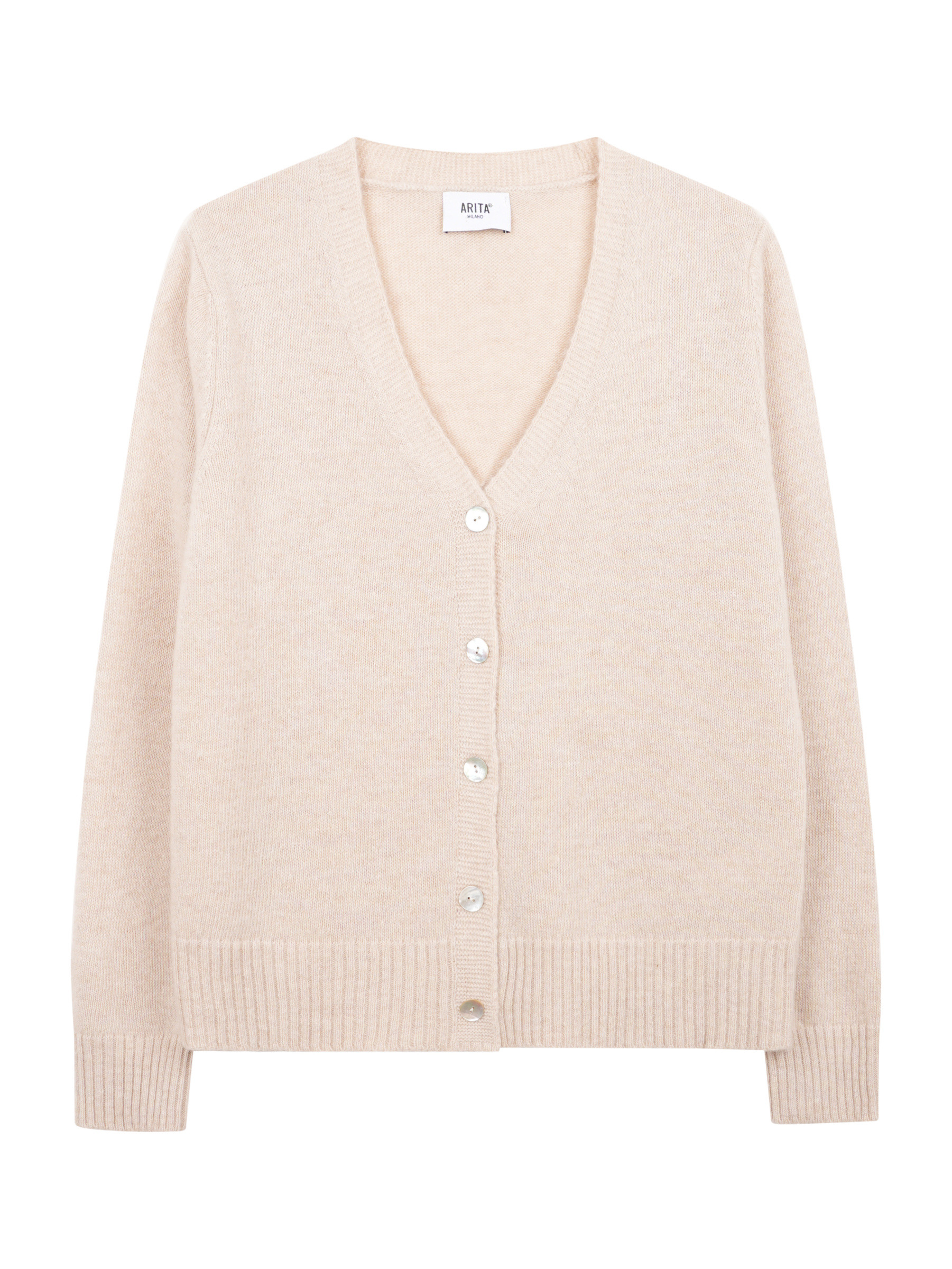 Wholesaler ARITA - Wool cardigan with V-neck