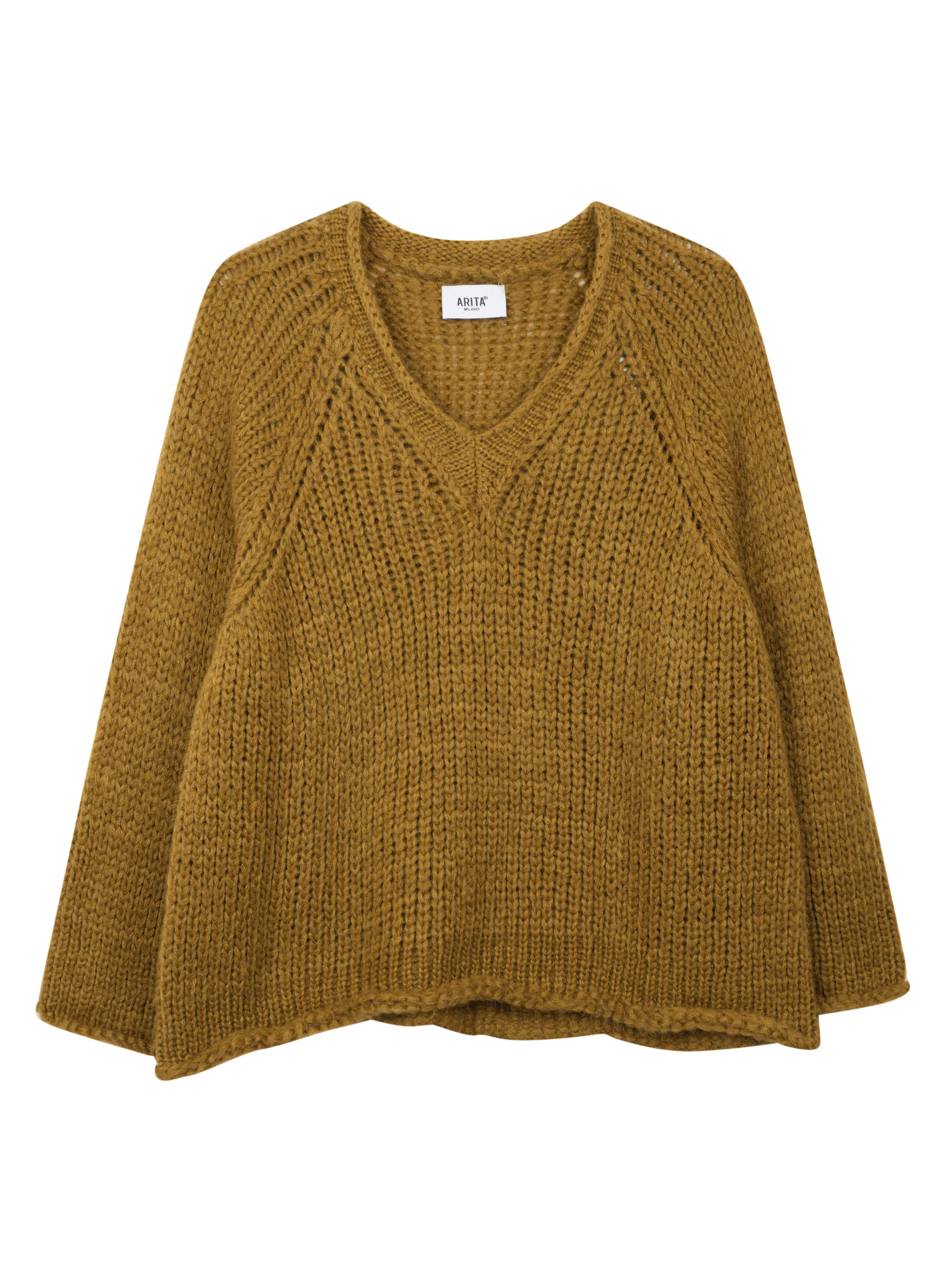 Wholesaler ARITA - Wool and mohair blend sweater with V-neck