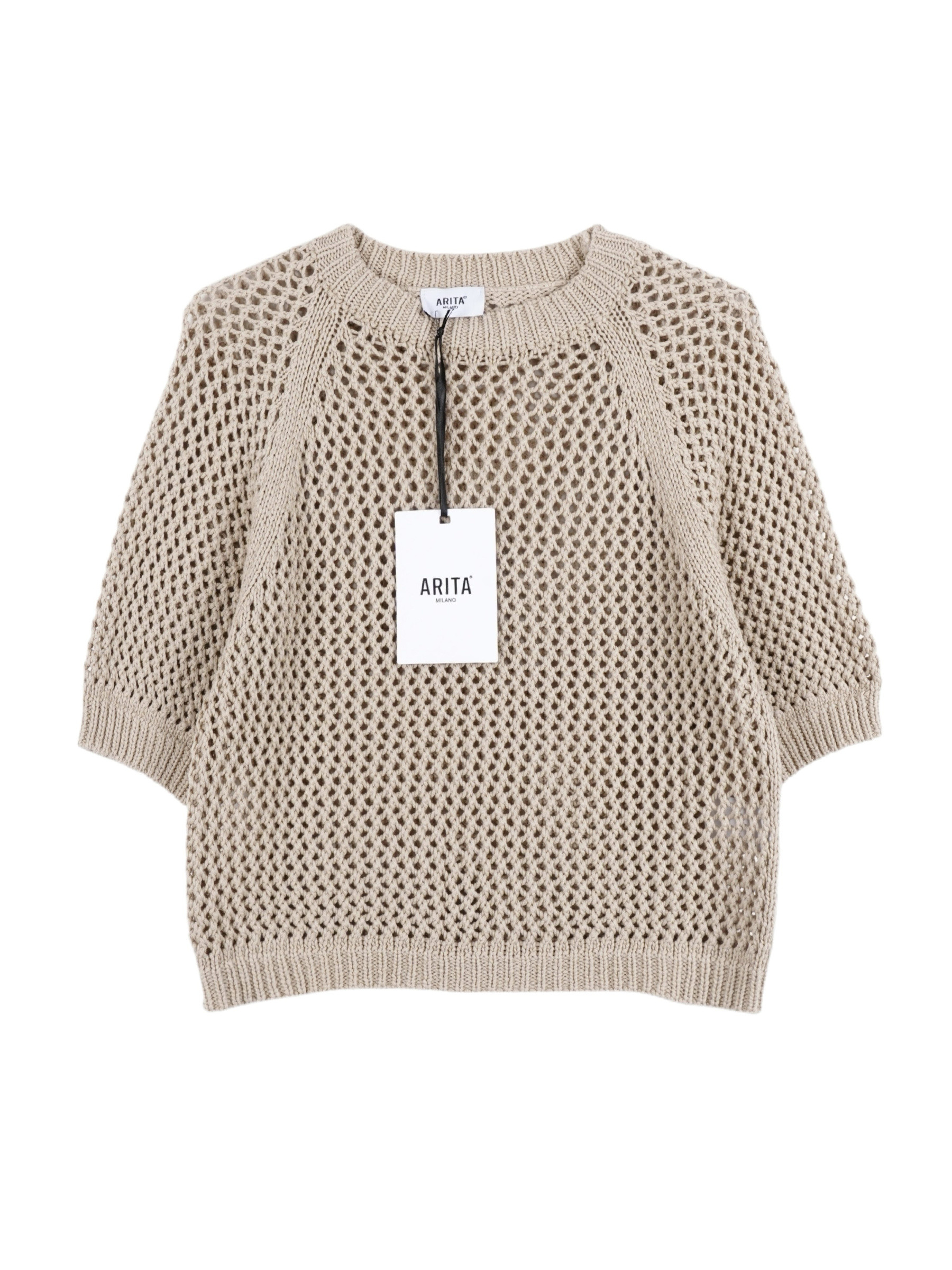Wholesaler ARITA - Short-sleeve ribbon knit top