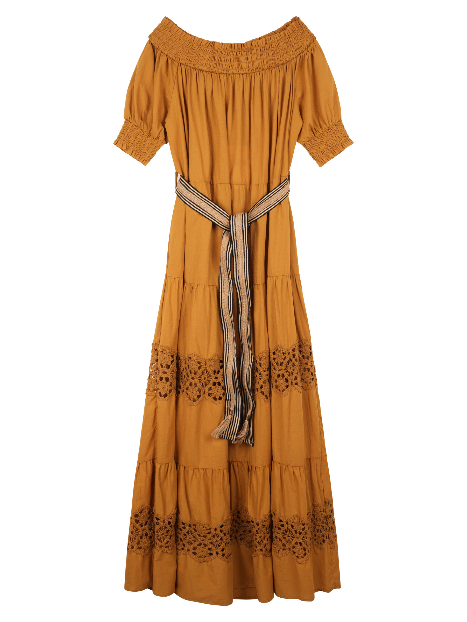 Wholesaler ARITA - Long dress with waist belt