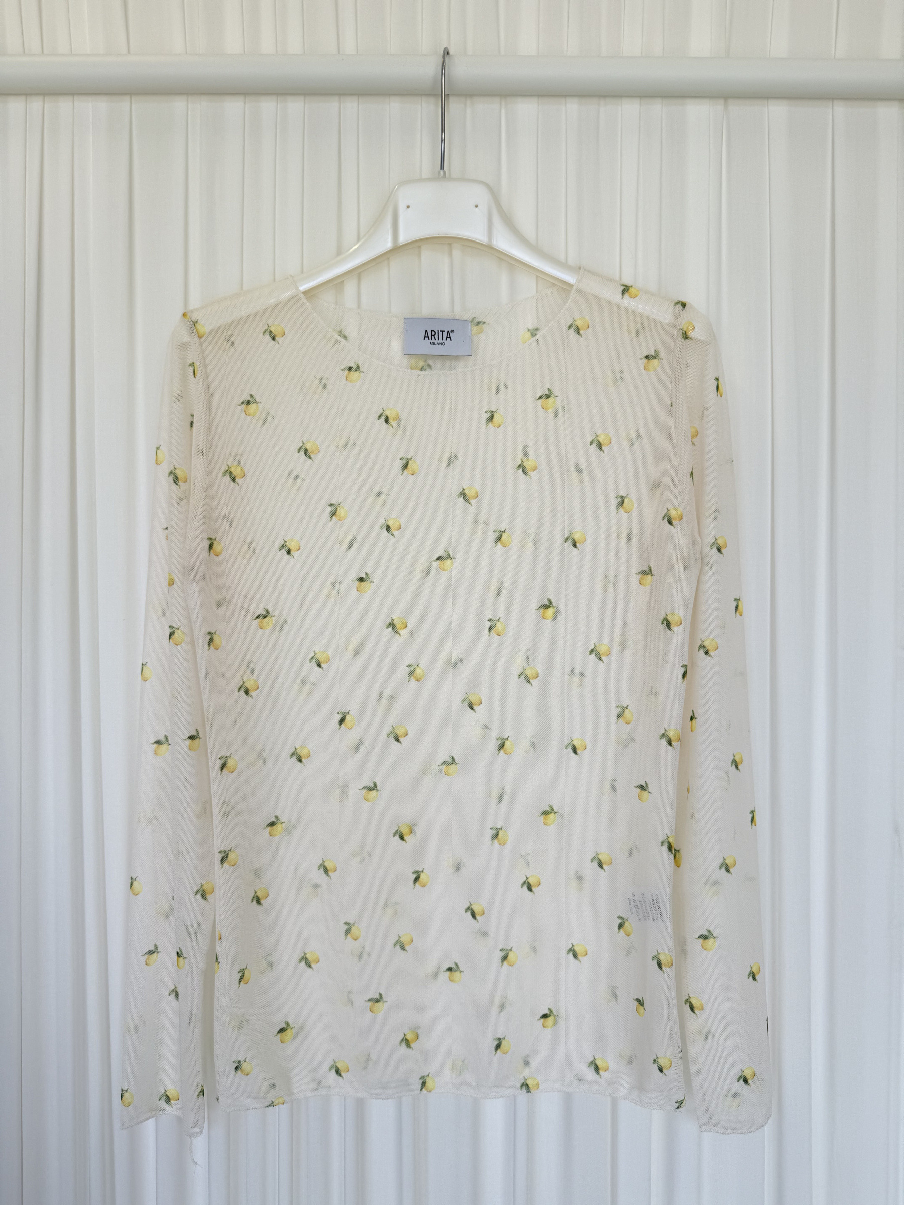 Wholesaler ARITA - Semi-sheer top with lemon print